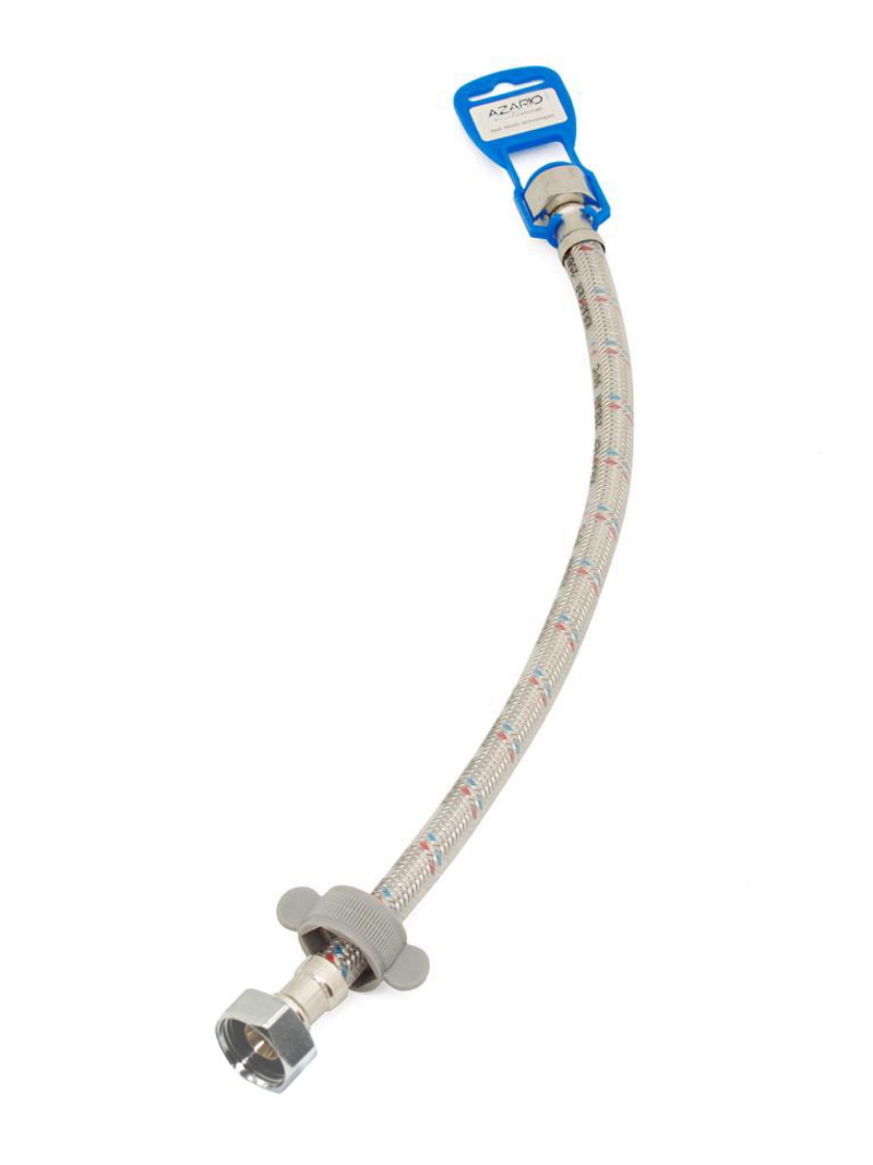 Изображение товара Гибкая подводка для воды Azario 1/2" гайка-гайка 250 см