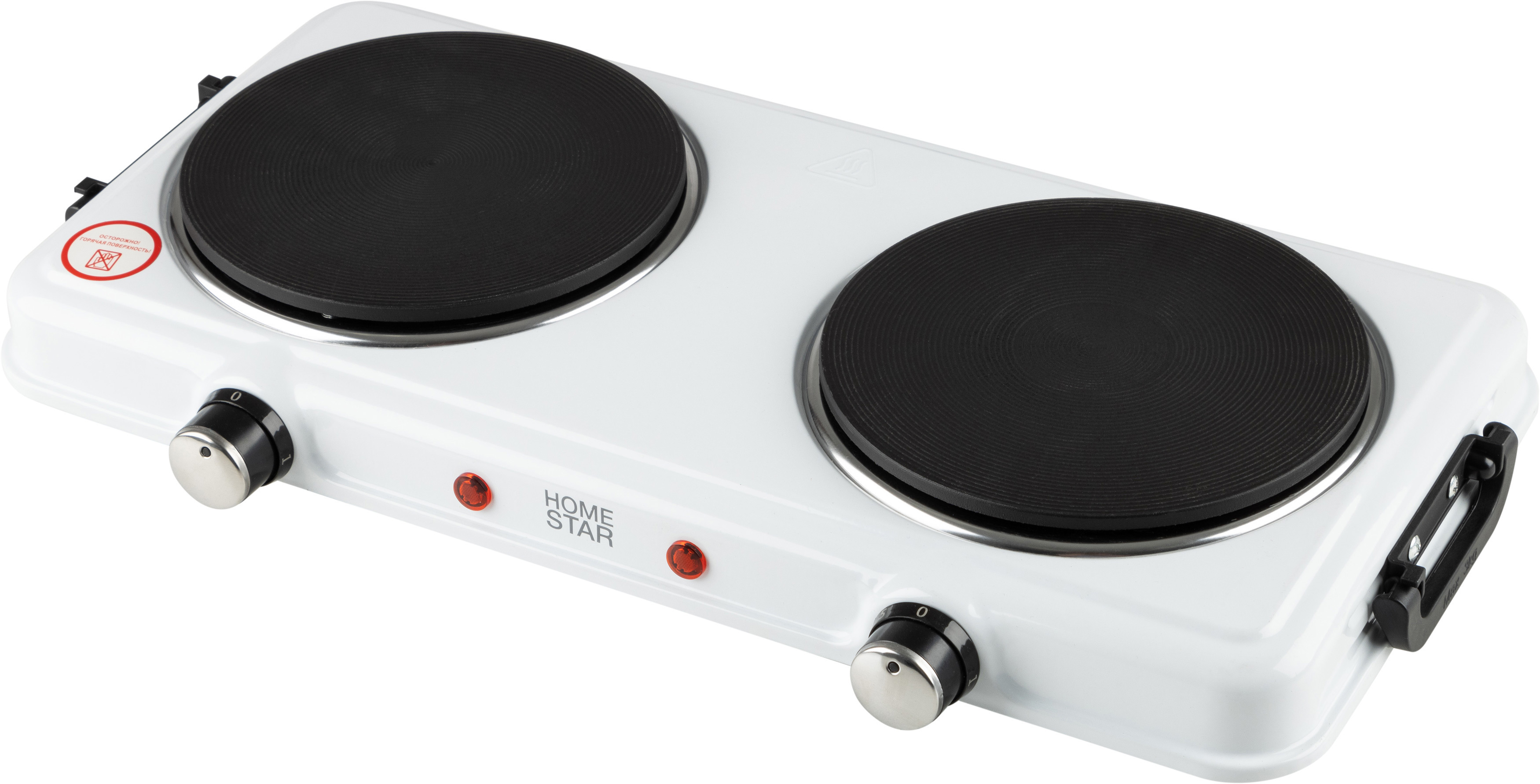 Изображение товара Электрическая настольная плита Homestar HS-1110 белая мощность 2000 Вт двойная