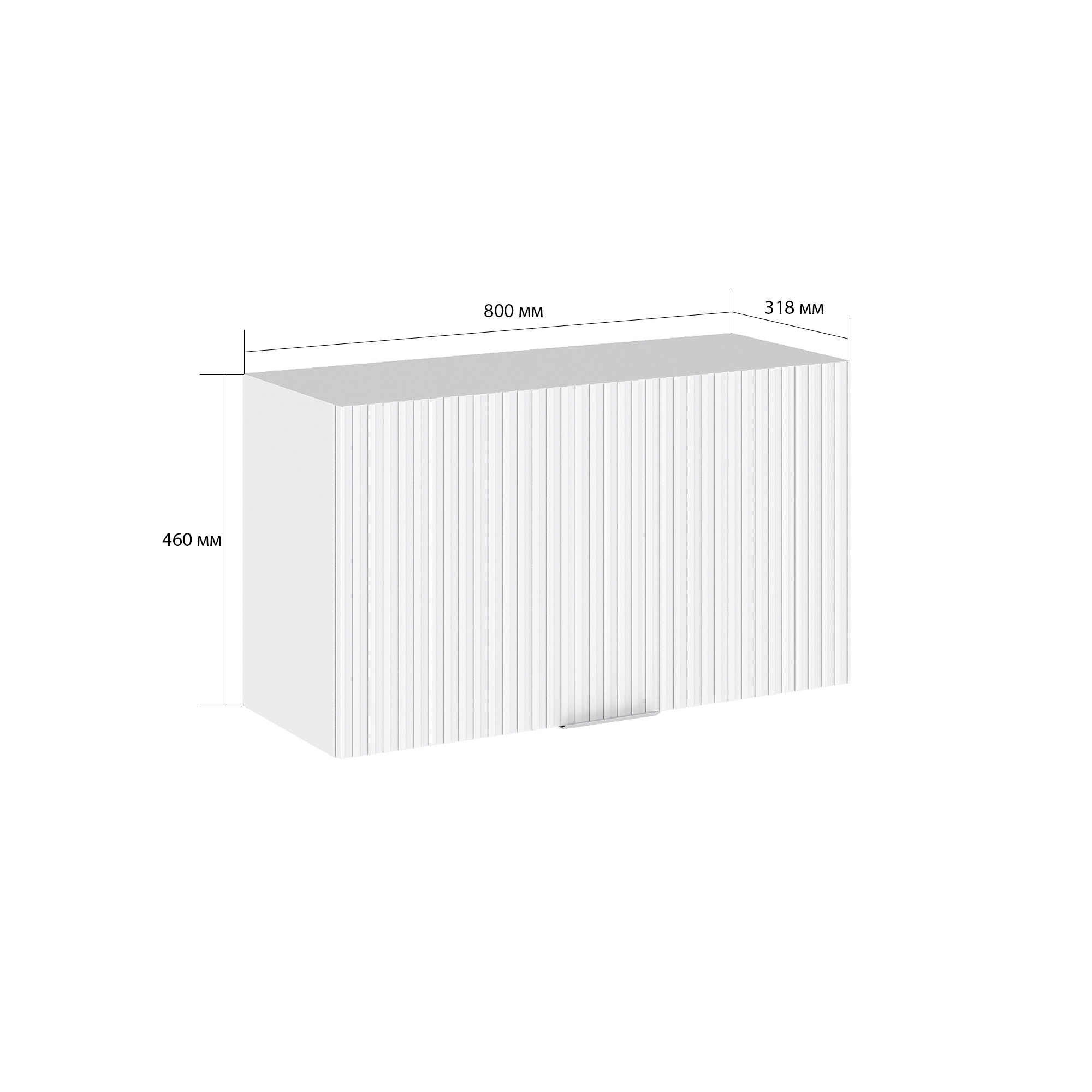 Изображение товара Навесной шкаф Сурская мебель Айленд Сиэль Ян 80x46x31.8 см белый с мягким закрыванием
