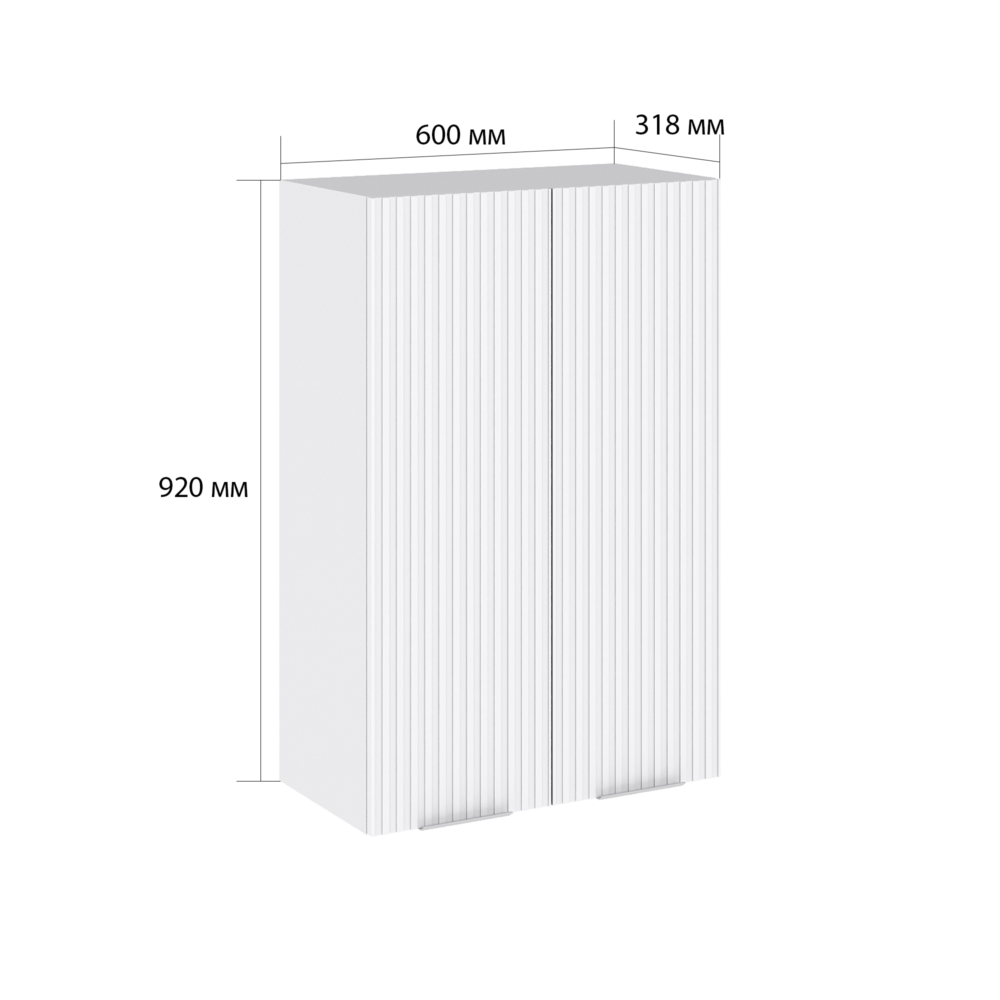 Изображение товара Навесной шкаф Сурская мебель Айленд Сиэль ян 60x92x31.8 см белый ЛДСП