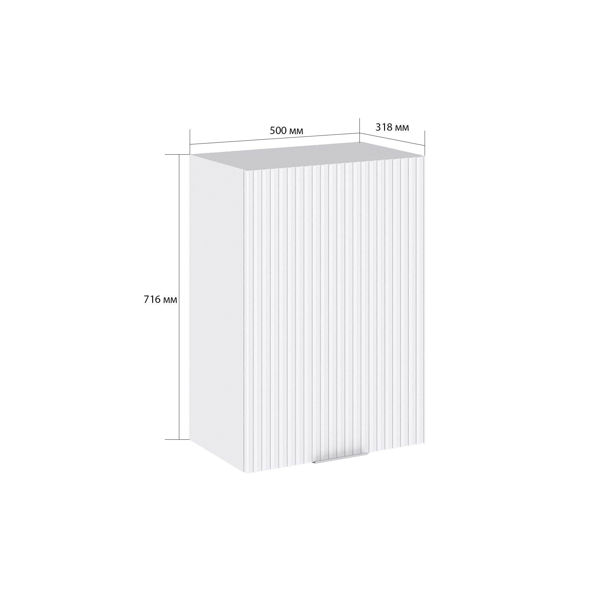 Изображение товара Навесной шкаф Сурская мебель Айленд Сиэль Ян 50x71.6x31.8 см белый из ЛДСП