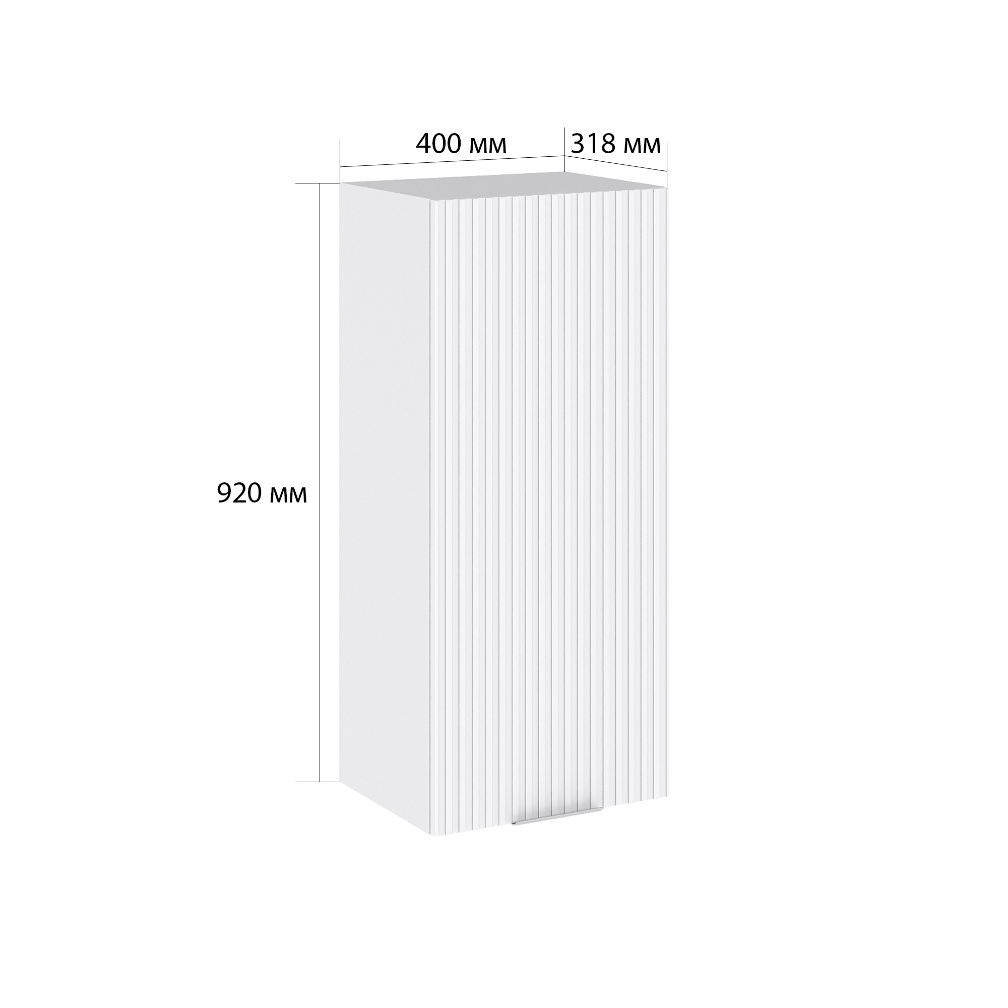 Изображение товара Навесной шкаф Сурская мебель Айленд Сиэль ян 40x92x31,8 см белый ЛДСП МДФ