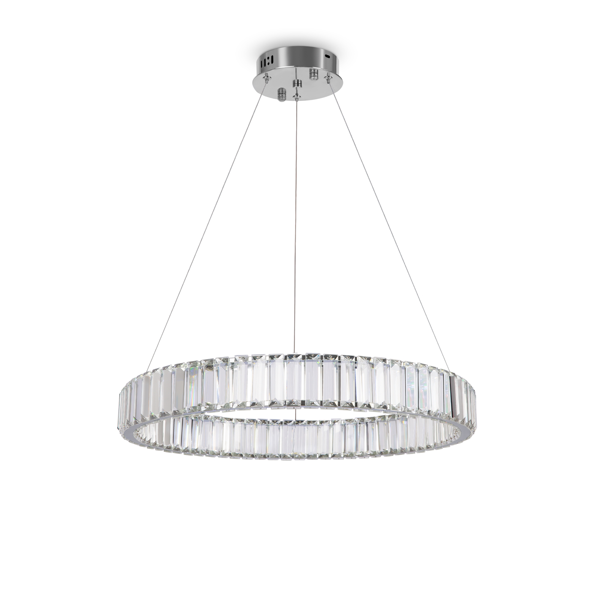 Изображение товара Люстра подвесная светодиодная Freya Fr5257pl-l25ch с пультом регулировки белый серый хром