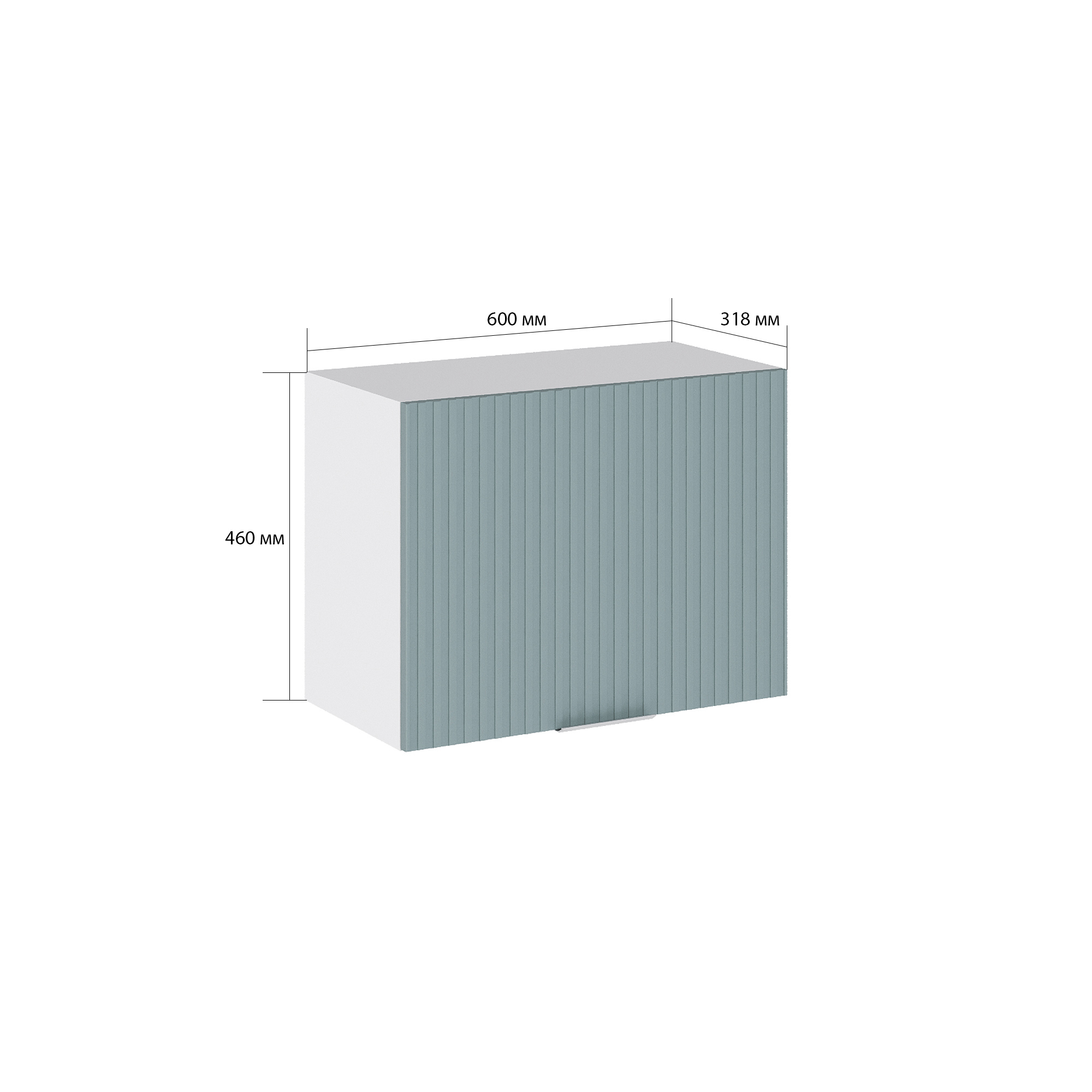 Изображение товара Навесной шкаф Сиэль Ян 60x46x31.8 см нежно-зеленый мебель для кухни