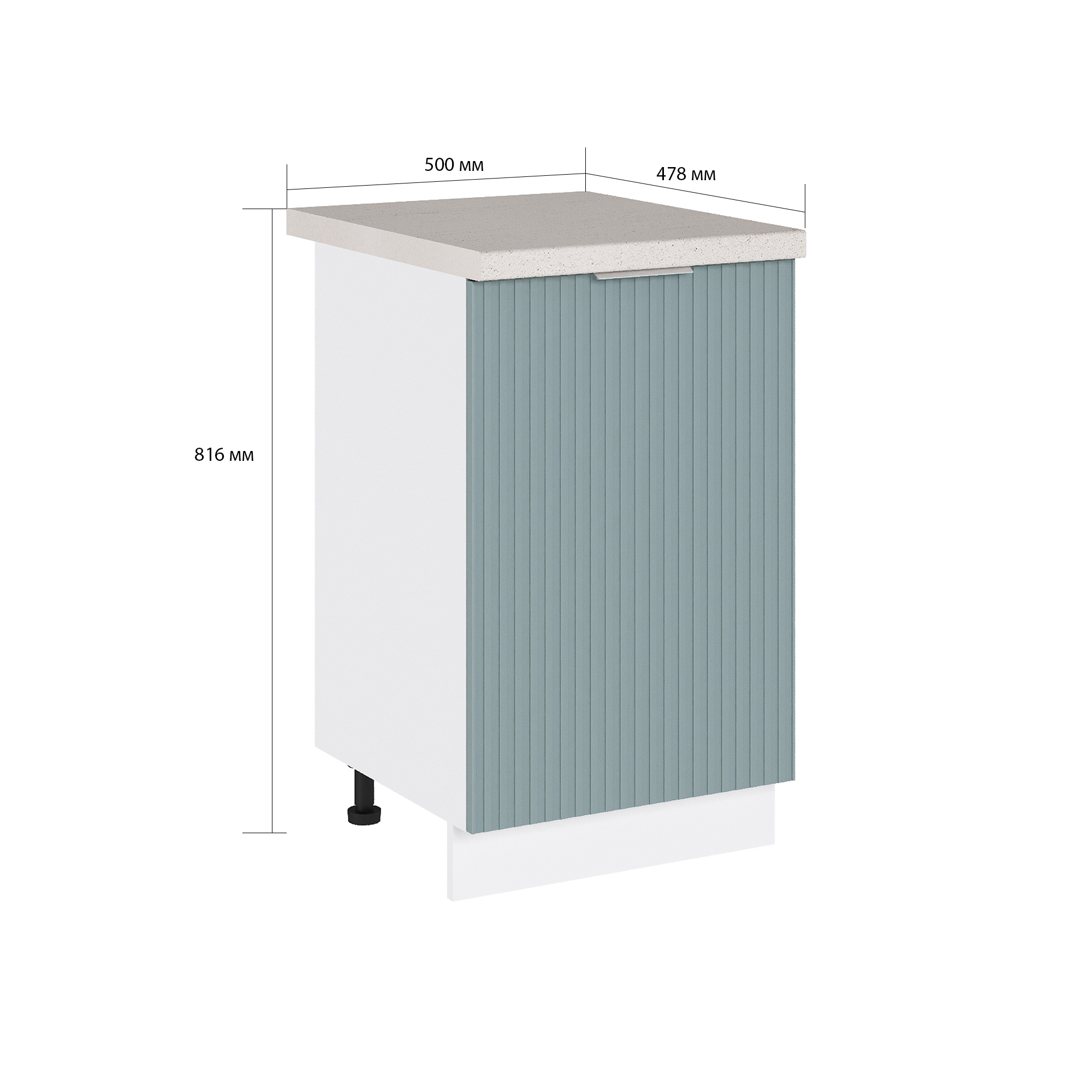 Изображение товара Напольный шкаф Сурская мебель Мисти грин Сиэль ян 50x81.6x47.8 см ЛДСП цвет нежно-зеленый