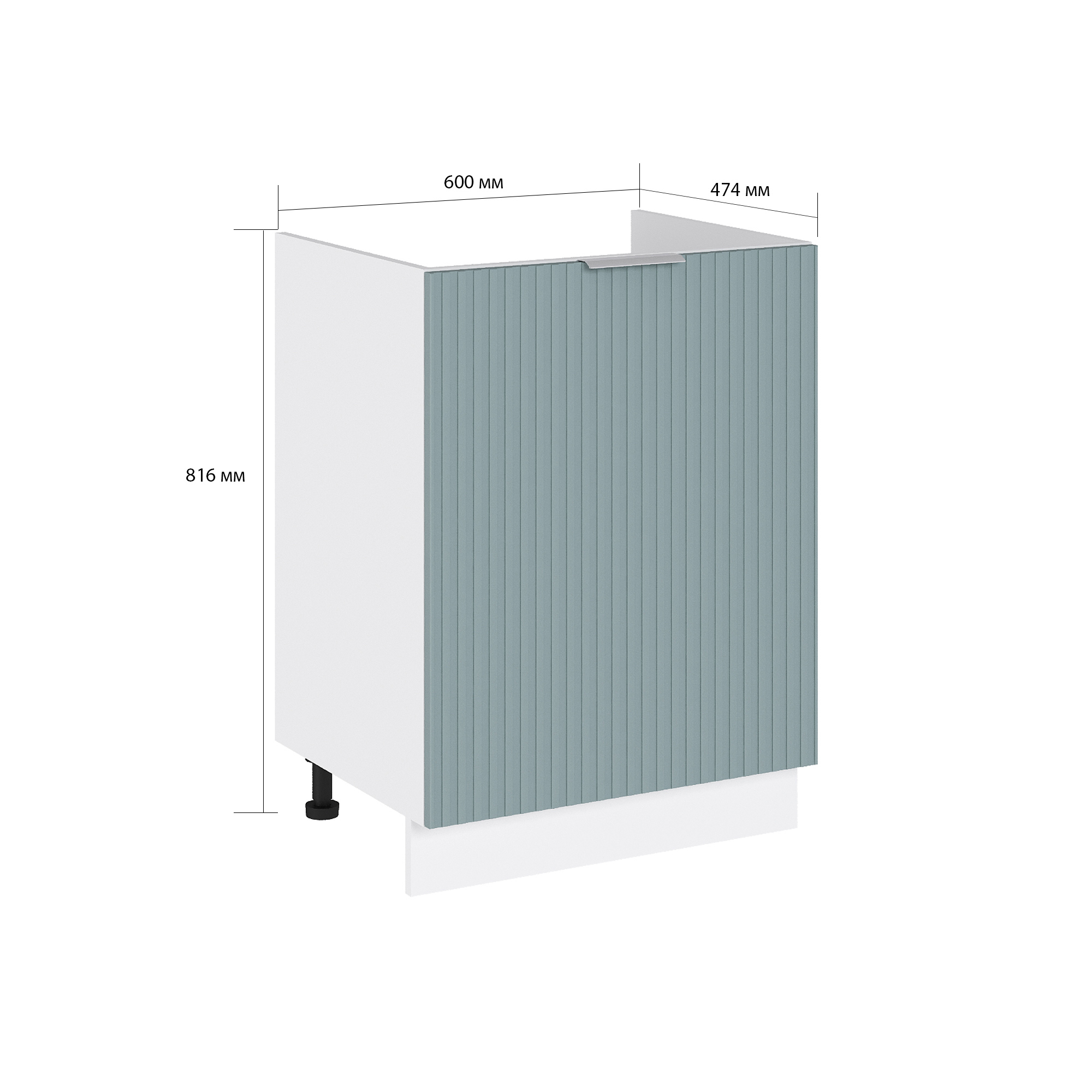 Изображение товара Напольный шкаф под мойку Сиэль Ян 60x81.6x47.8 см из ЛДСП и МДФ