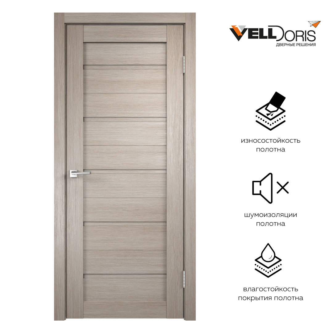 Изображение товара Дверь межкомнатная Velldoris Duplex 0 глухая полипропилен цвет капучино 200 x 90 см