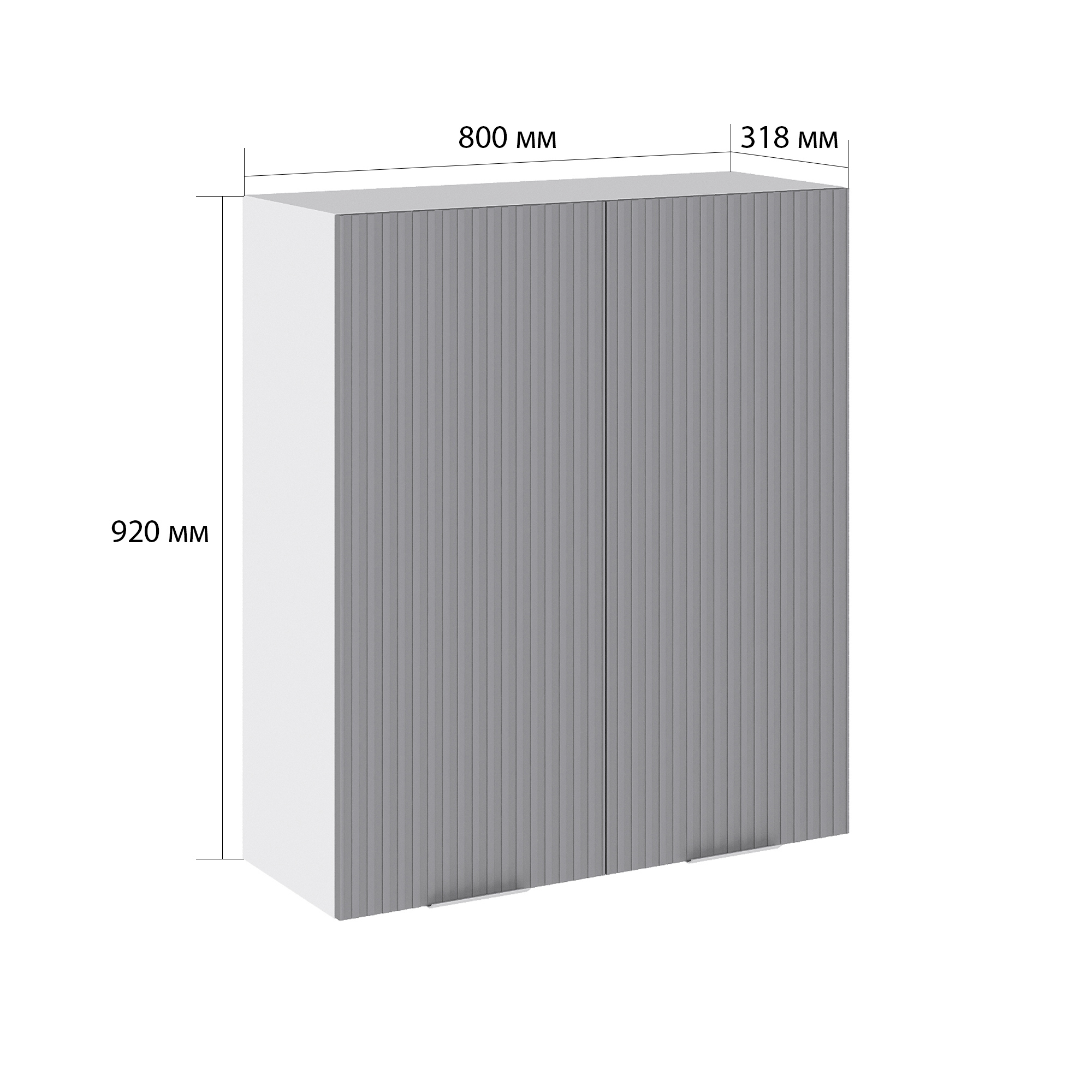 Изображение товара Навесной шкаф Сурская мебель Сиэль ян 80x92x31.8 см ЛДСП цвет монблан софт