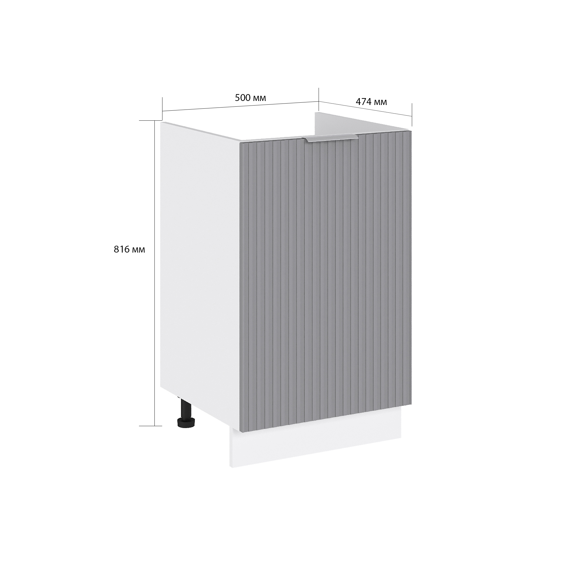 Изображение товара Напольный шкаф под мойку Сурская мебель Сиэль ян 50x81.6x47.4 см ЛДСП цвет монблан софт