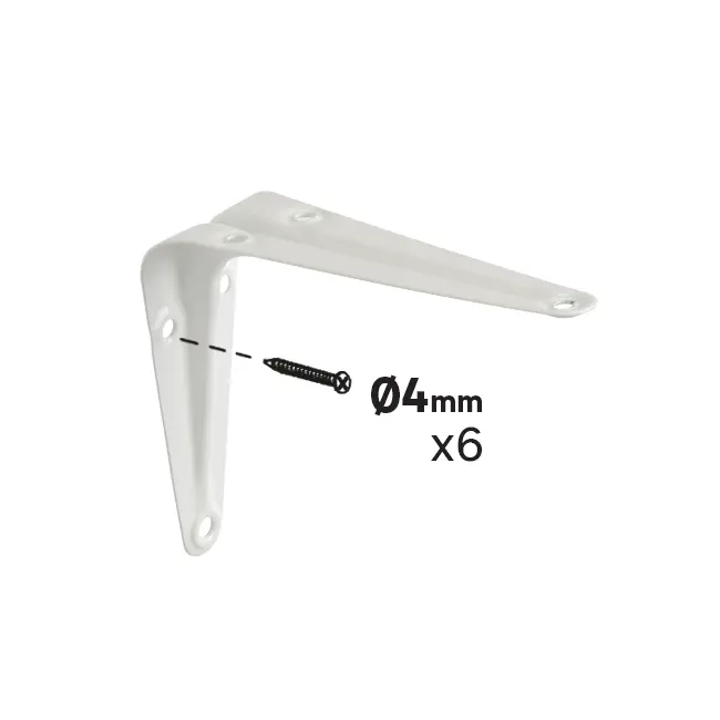 Кронштейн Normo 7.5x10 см нагрузка до 7 кг цвет белый - 3