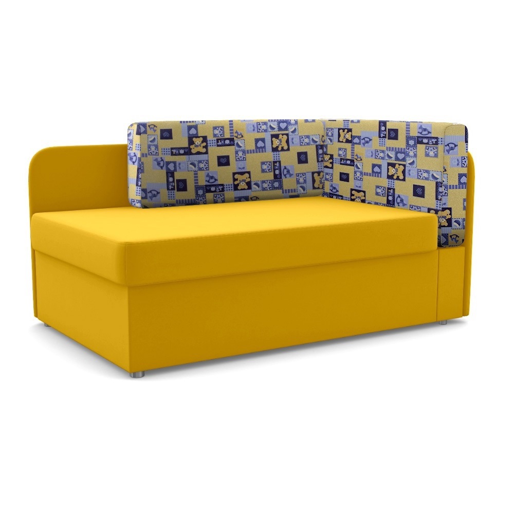 Изображение товара Диван Фокус Компакт 33570 135x61x83 см желтый велюр с ящиком