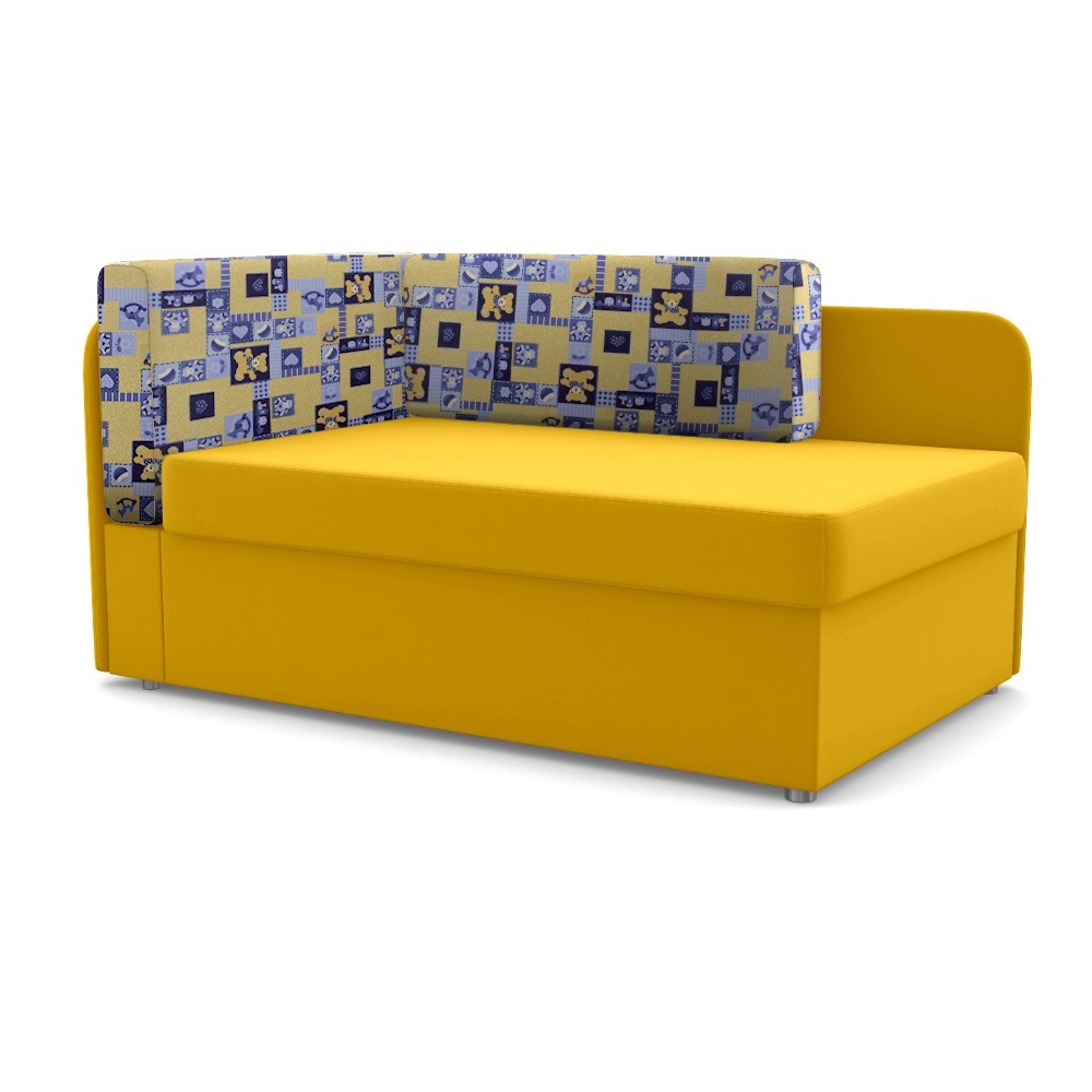 Изображение товара Диван Фокус Компакт 33569 135x61x83 см велюр желтый угловой тканевый мебель