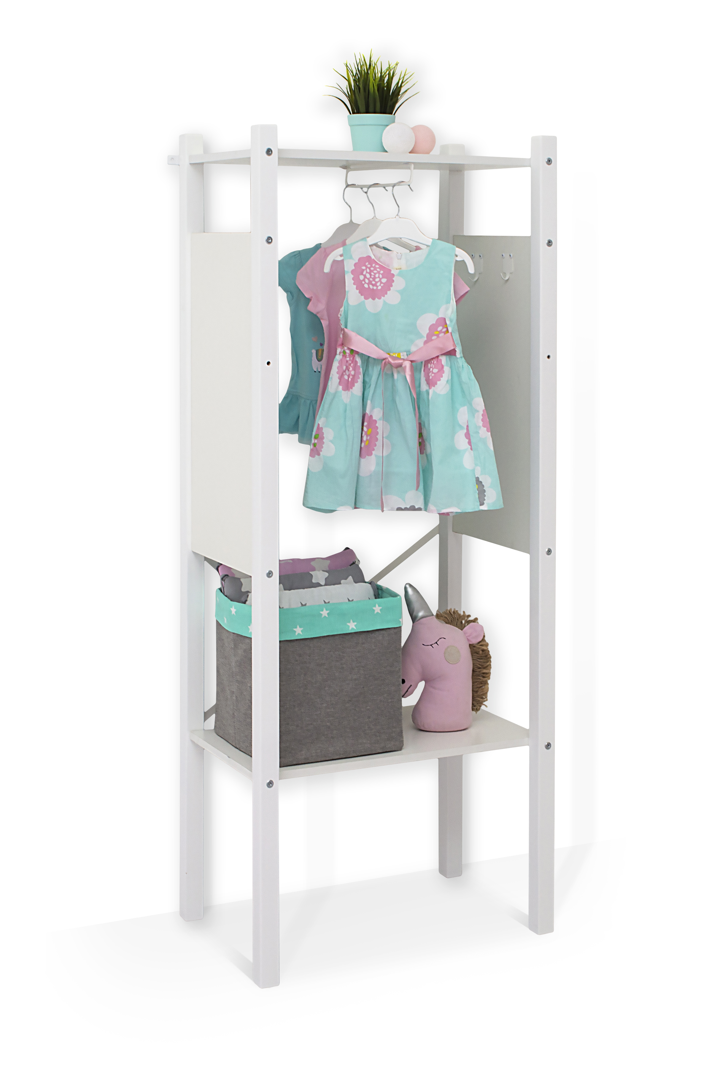 Изображение товара Детский стеллаж трансформер 2 в 1 Своген 158х65х42 см из сосны белый