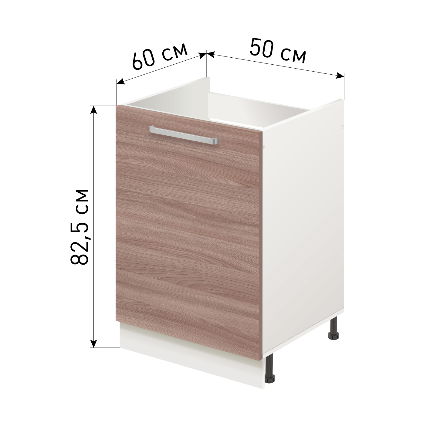 Изображение товара Напольный шкаф Лидер Стиль TP5060_YHT 50x82x60 см ЛДСП цвет