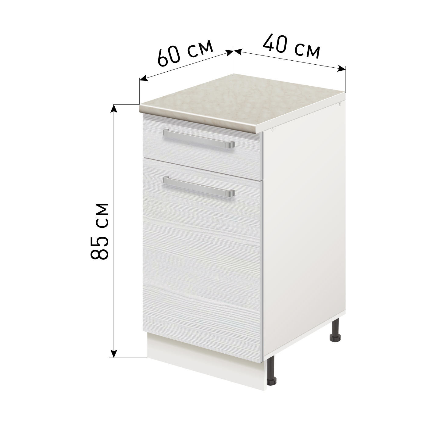 Изображение товара Напольный шкаф Лидер Стиль TSBY4060_BB 40x85x60 см