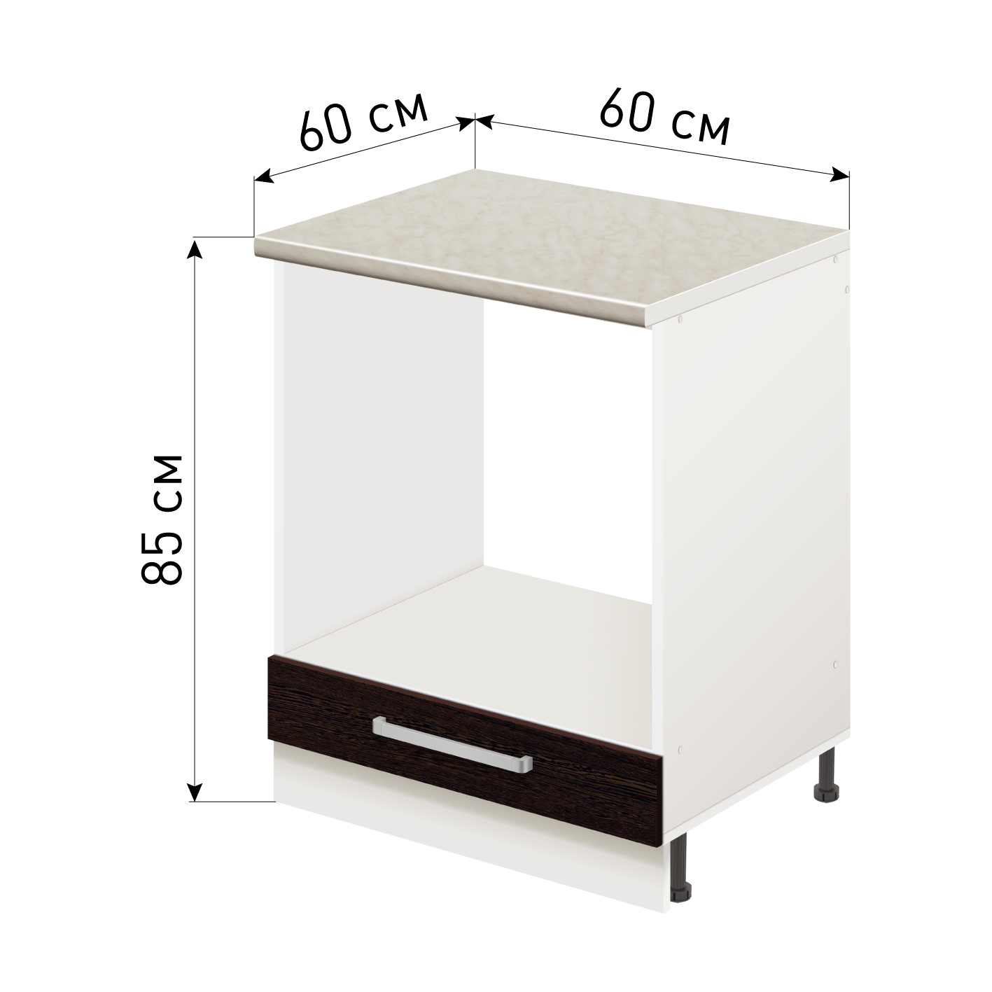 Изображение товара Кухонный шкаф для духовки 60x85 см Лидер Стиль TDB6060_VG венге Россия