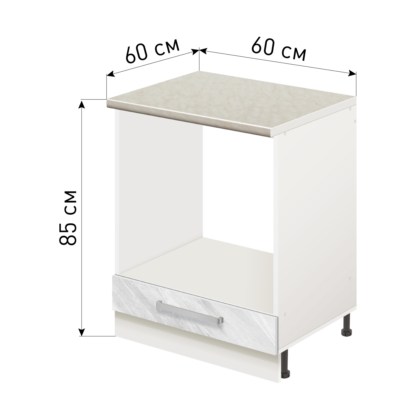 Изображение товара Кухонный шкаф для духовки Лидер Стиль TDB6060_MR 60x85x60 см ЛДСП