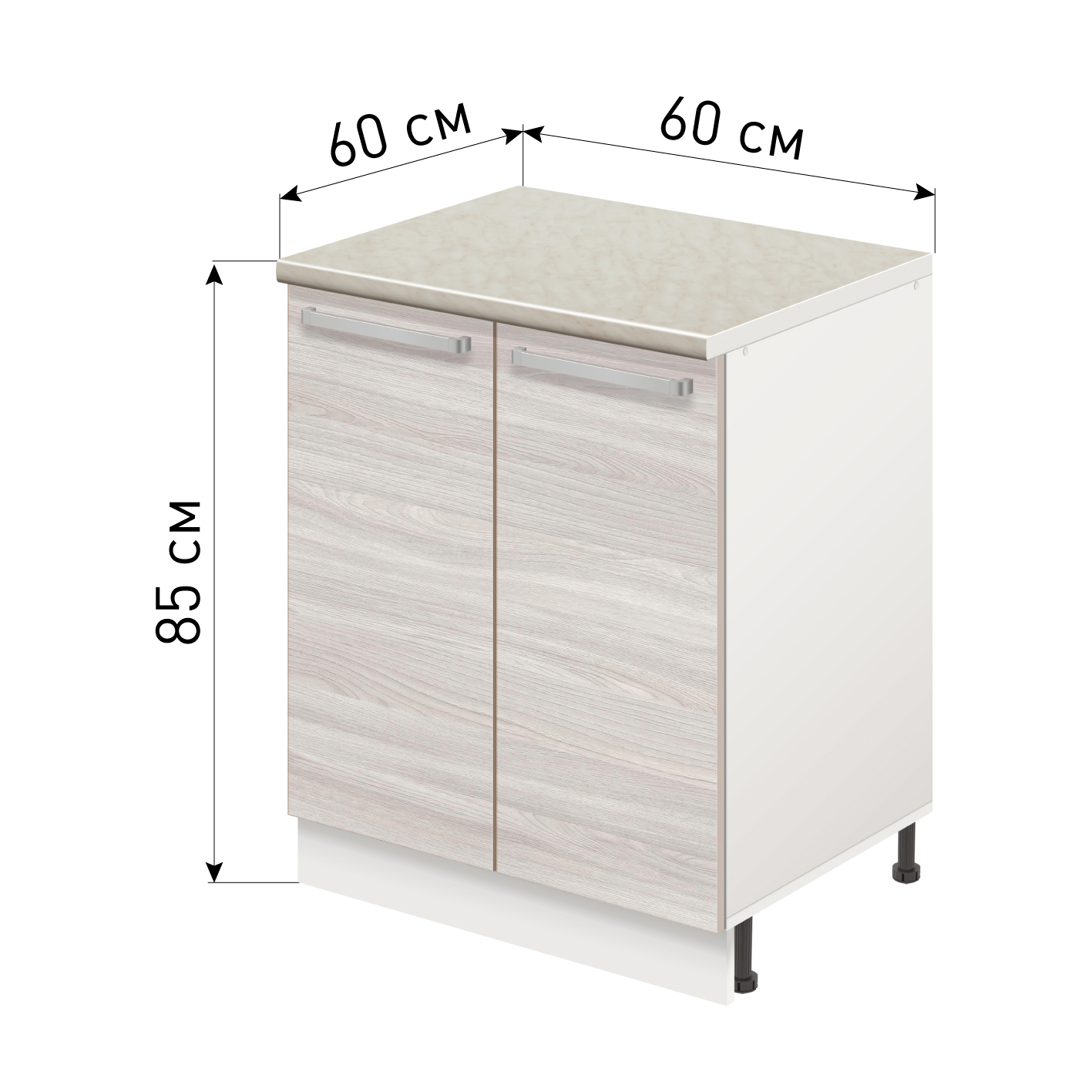 Изображение товара Напольный шкаф Лидер Стиль ТSB60602_YHS 60x85 см ЛДСП