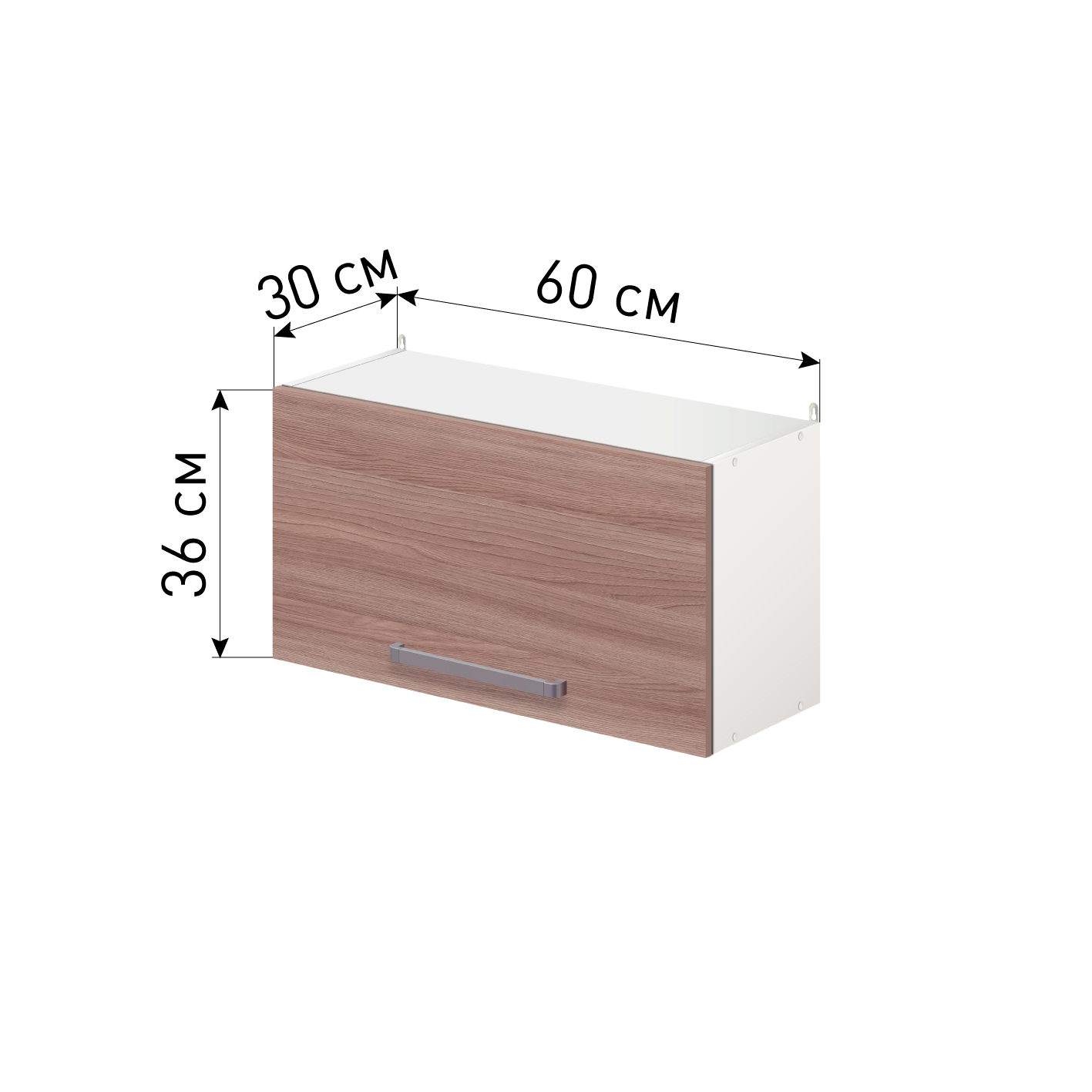 Изображение товара Навесной шкаф Лидер Стиль SHVL60_YHT 60x36x30 см из ЛДСП для кухни