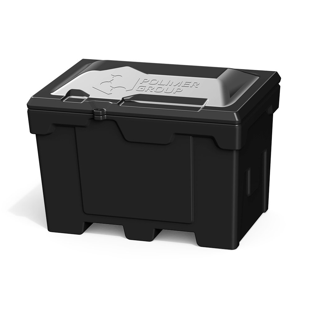 Изображение товара Ящик для хранения Polimer group FB15001 500 л Черный из полиэтилена ролл