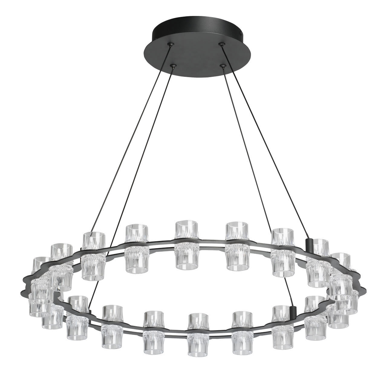 Изображение товара Светильник подвесной светодиодный Regenbogen Глобула с пультом управления 30 м² регулируемый цвет света RGB цвет черный