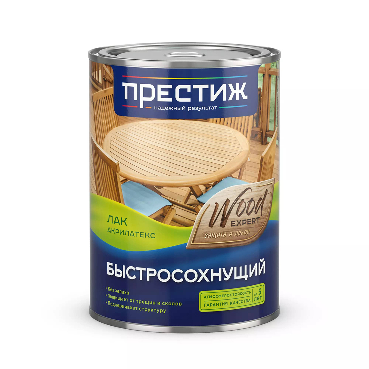 Изображение товара Быстросохнущий бесцветный лак Престиж для дерева, 1.9 л