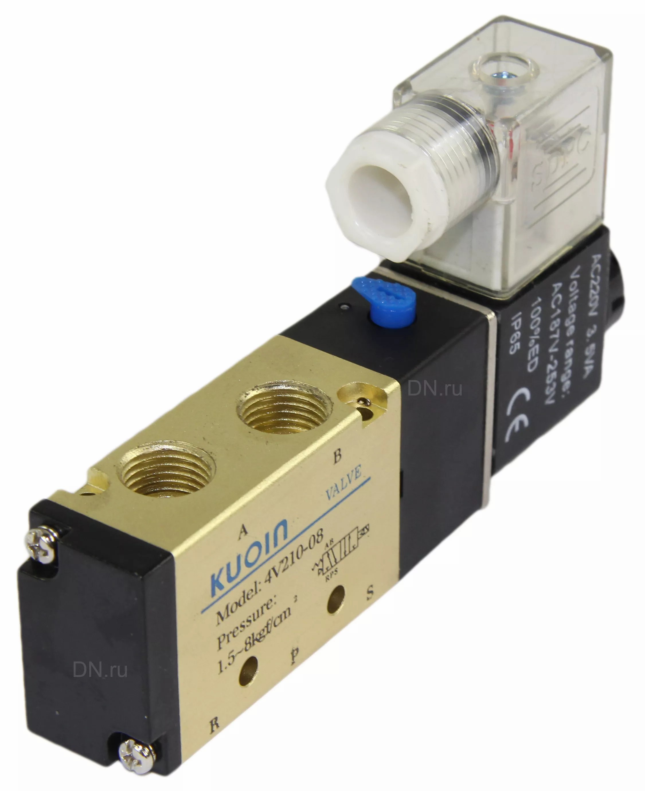 Изображение товара Пневмораспределитель Dn.ru D290-00100 Ду8 Ру10 1/4" сталь