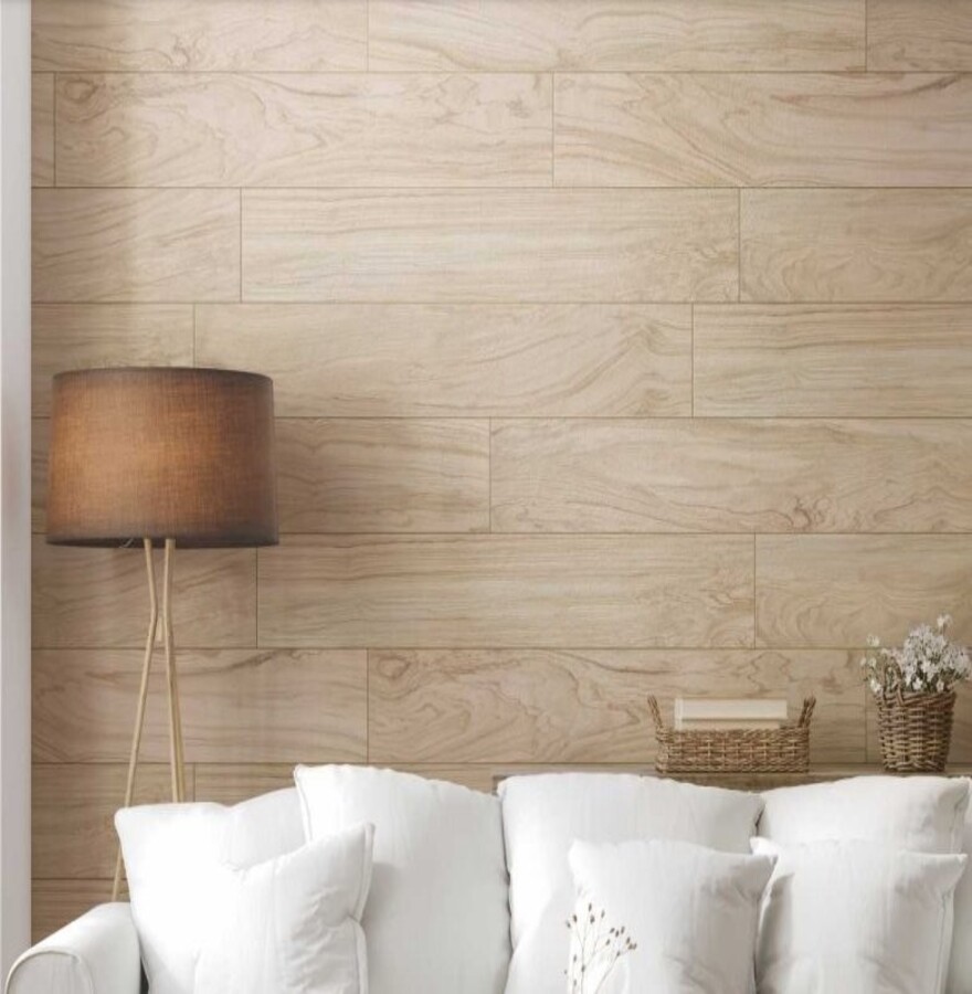 Изображение товара Керамогранит IDALGO HOME Граните Натура 19.5x120 см белый внутри и снаружи