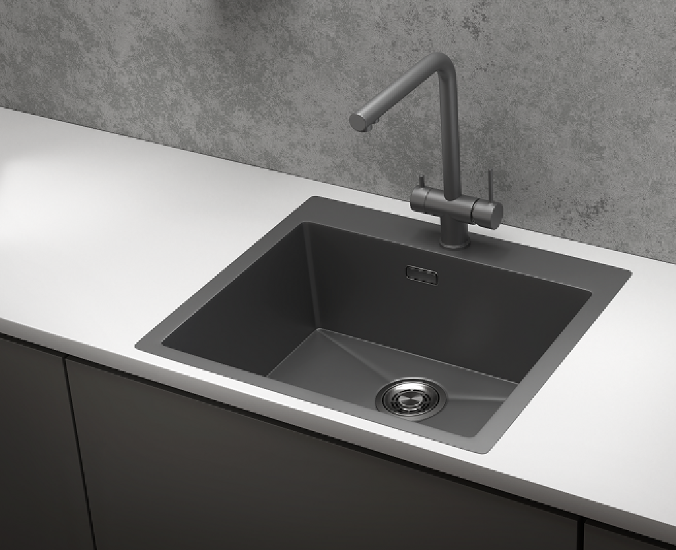 Изображение товара Накладная мойка Granula 5951 51x59x40 см нержавеющая сталь цвет темно-серый