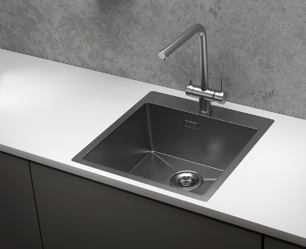 Изображение товара Мойка GRANULA 5151 Нержавеющая сталь квадратная 51x51 см, 1 чаша, брашированная