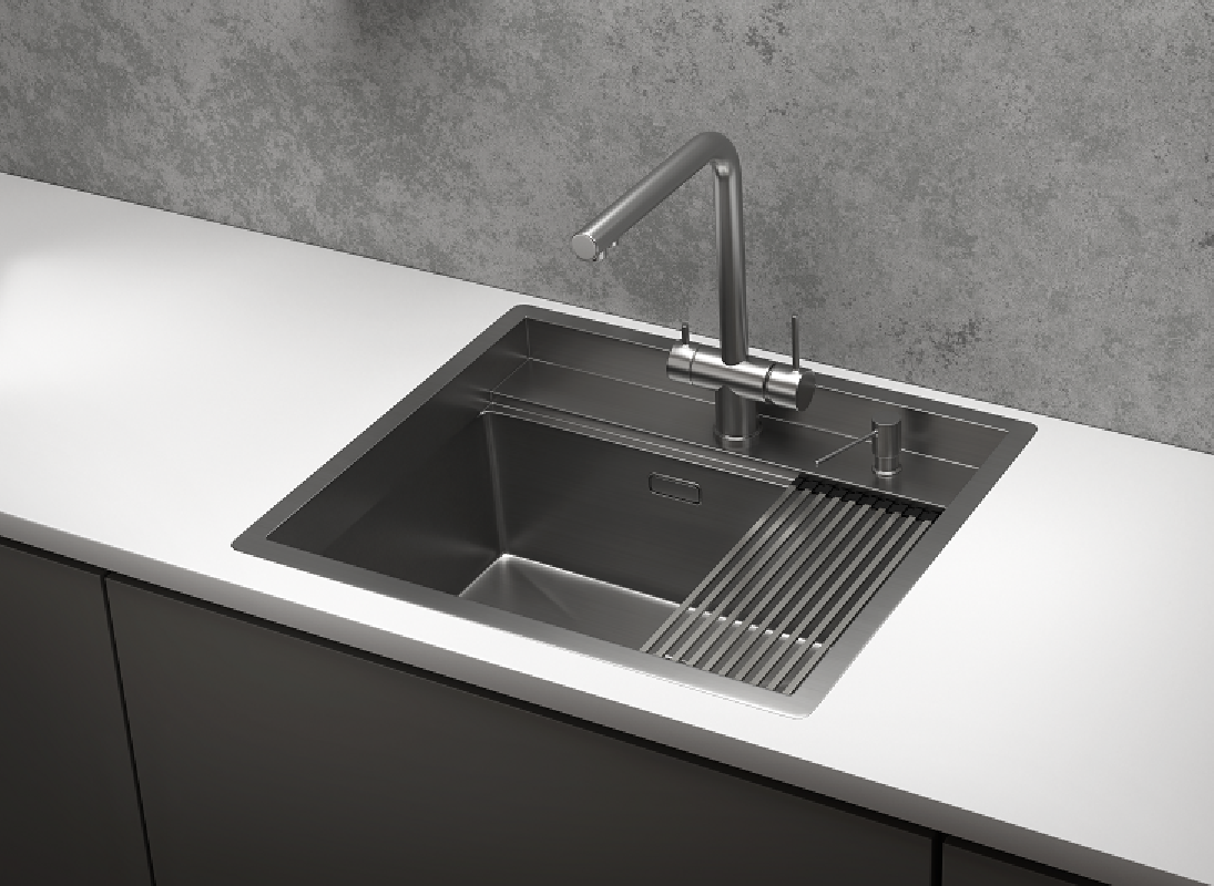 Изображение товара Накладная мойка для кухни Granula KS-6051 из нержавеющей стали 51x60 см