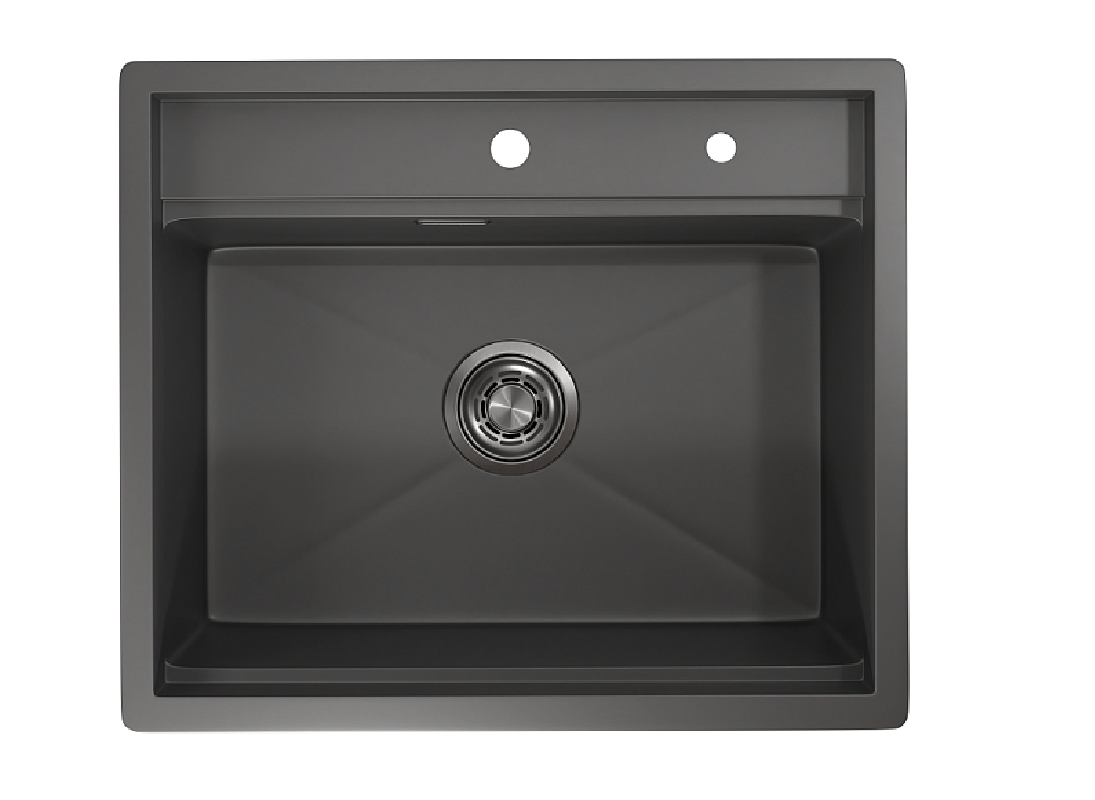 Изображение товара Накладная мойка Granula KS-6051 51x60x23.5 см нержавеющая сталь цвет темно-серый