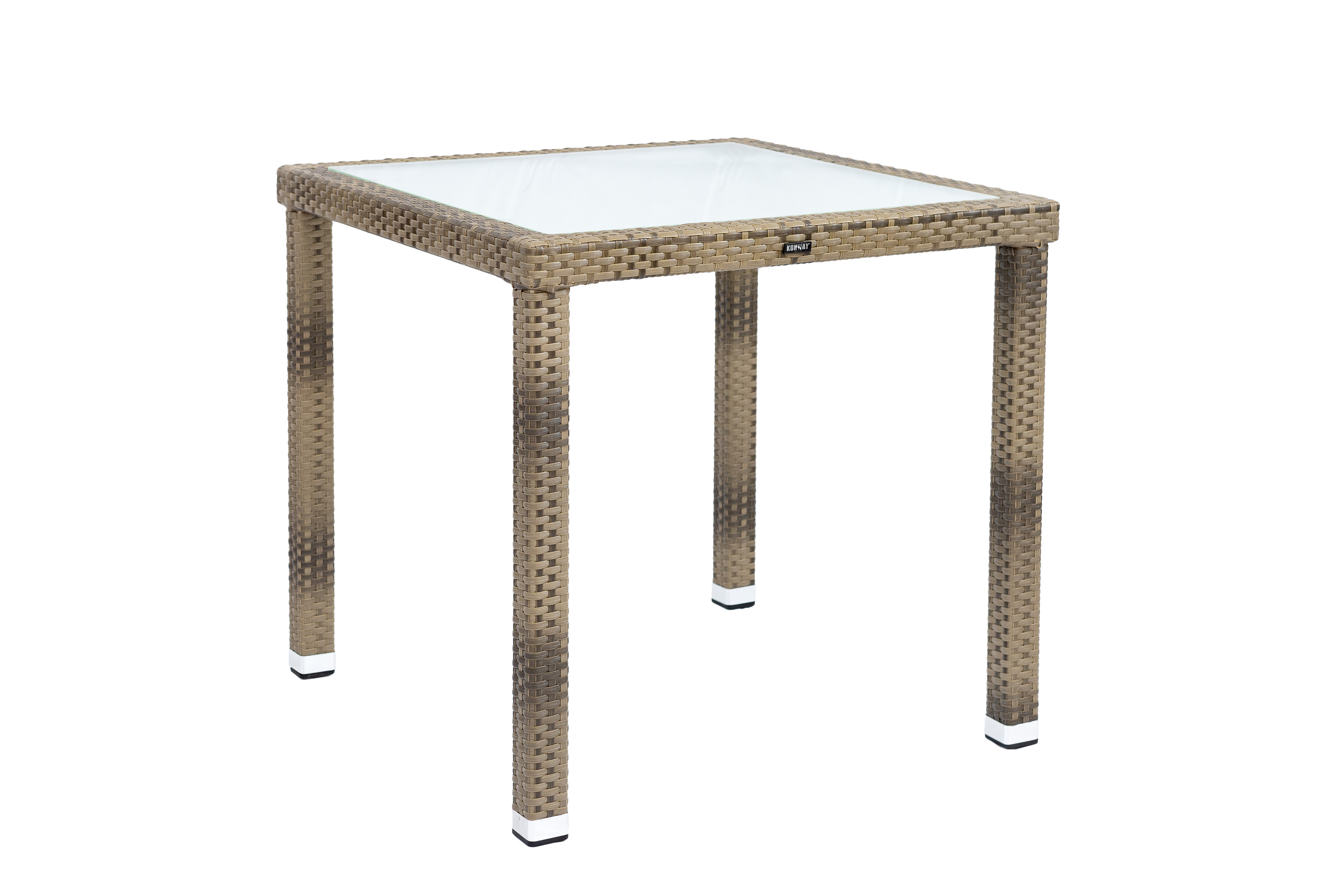 Изображение товара Нераздвижной садовый стол Konway Панама 80 см x 80 см x 75 см алюминий бежевый