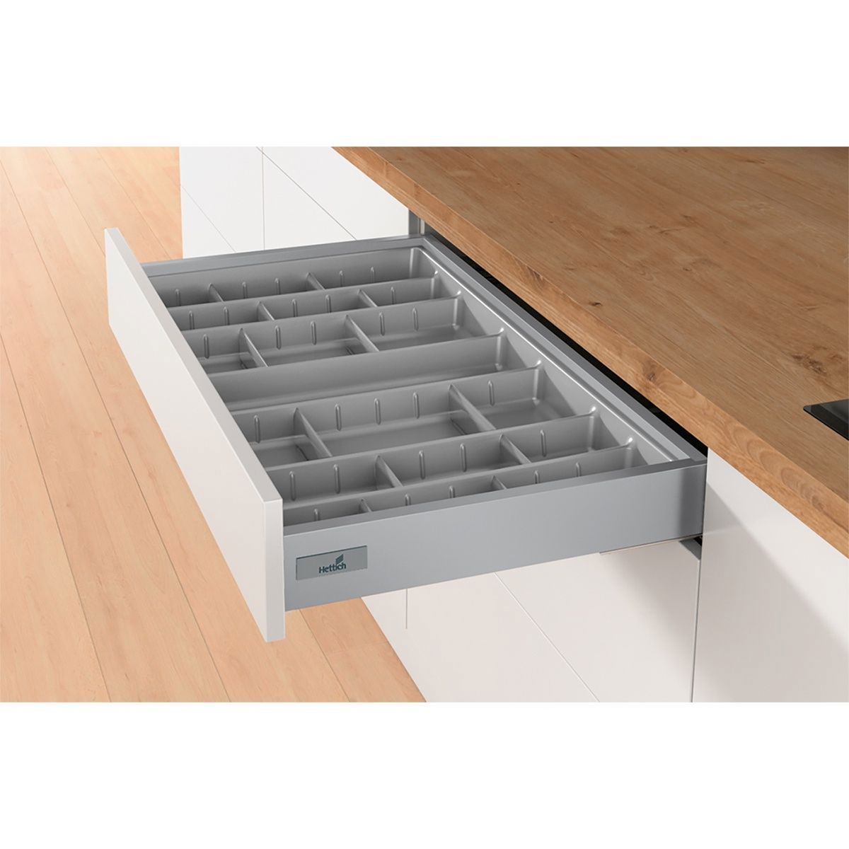 Изображение товара Разделительный лоток Hettich OrgaTray 590 71x5x46 см ABS-пластик цвет серебристый