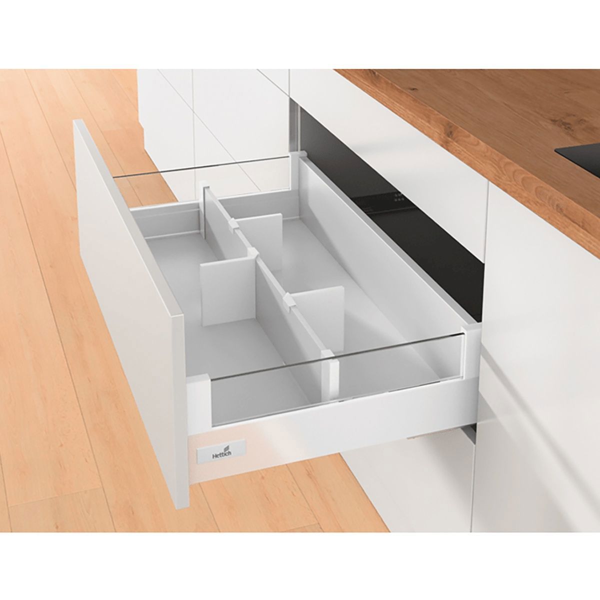 Изображение товара Разделитель для шкафа Hettich OrgaStore 820 3.10x3.10x51 см пластик цвет белый