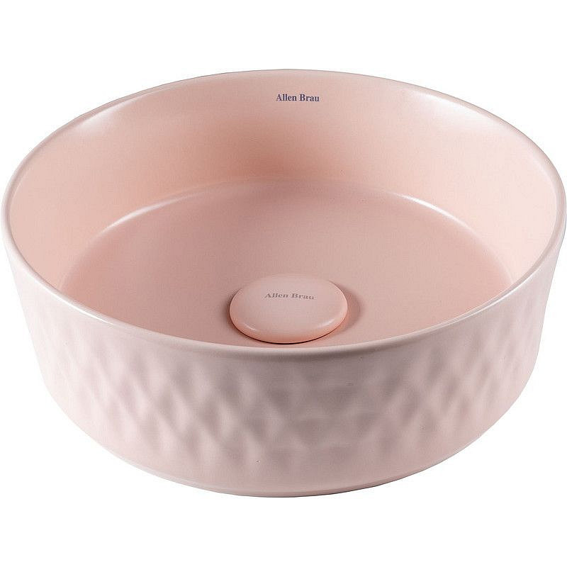 Изображение товара Раковина накладная Allen brau fantasy 4.11033.SM 36см цвет розовый