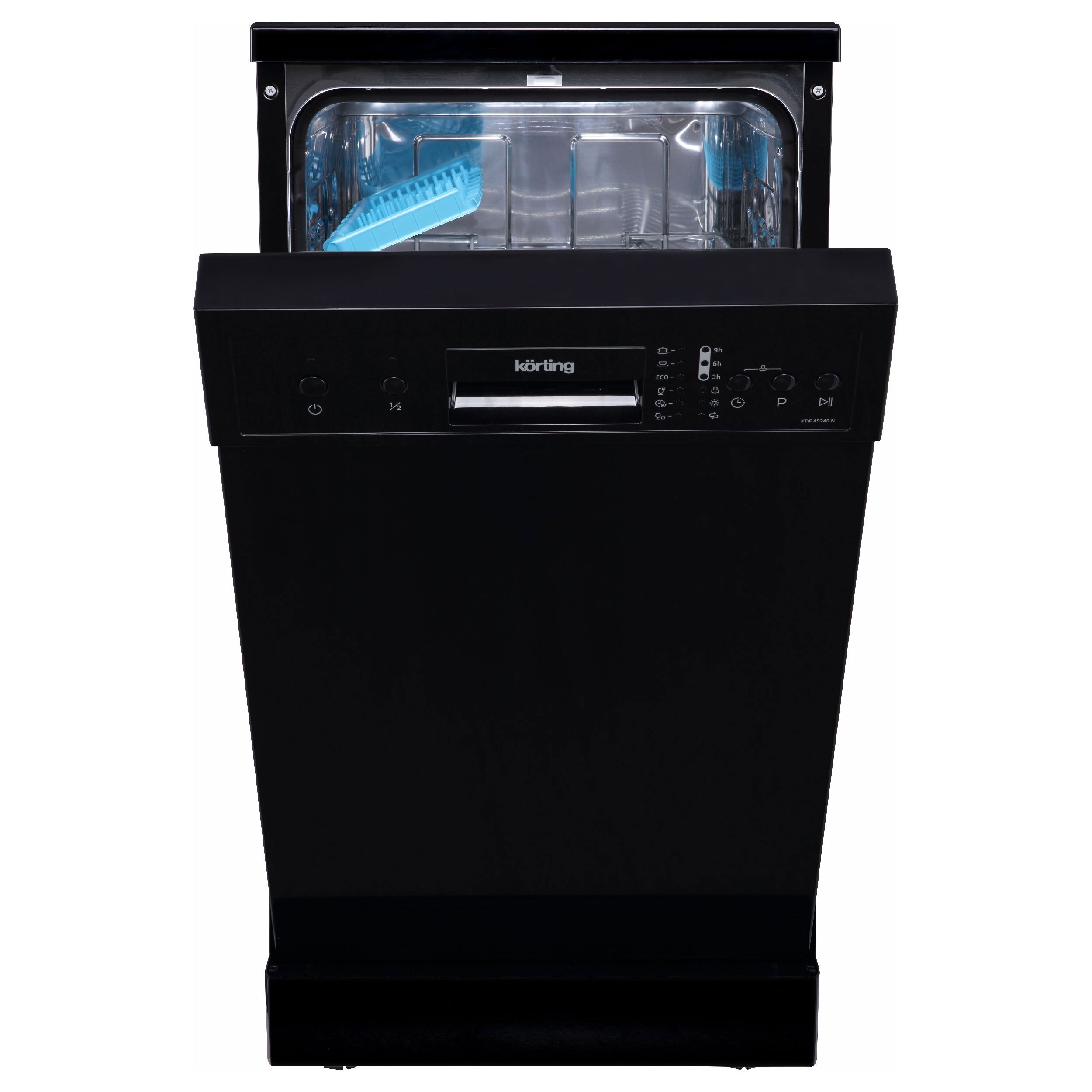 Изображение товара Отдельностоящая посудомоечная машина Korting KDF 45240 N черный 44.8 см 6 программ