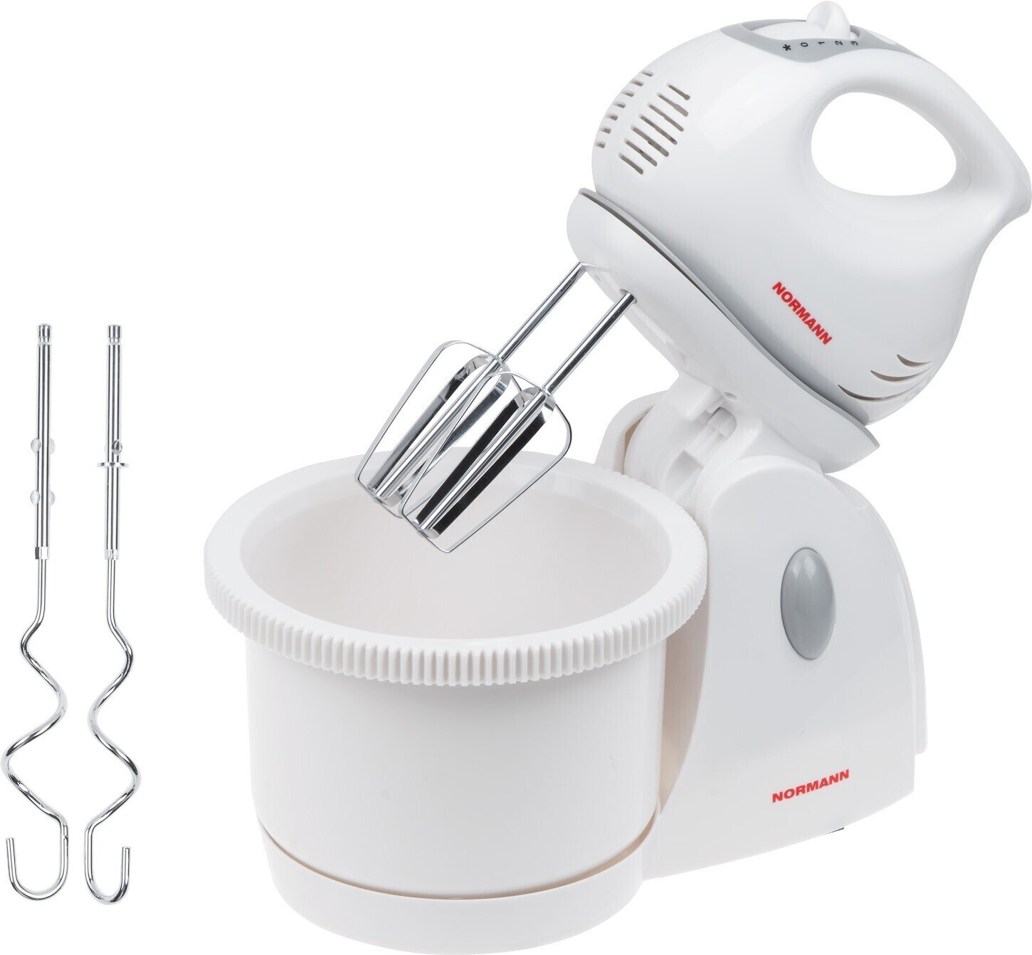 Изображение товара Планетарный миксер Normann AMX-513 350 Вт белый для взбивания и теста