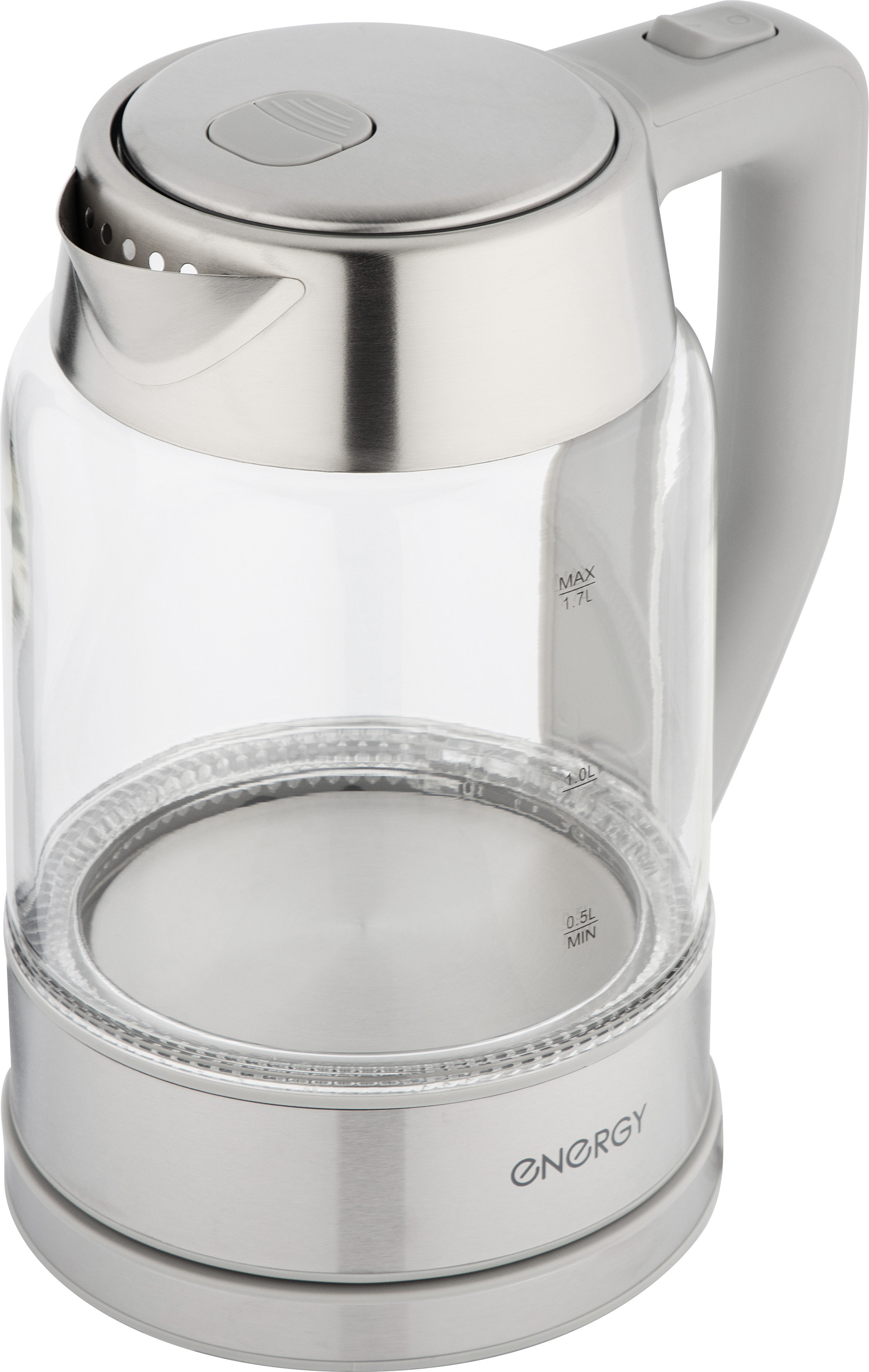 Изображение товара Электрический чайник Energy E-206 1.70 лстекло цвет серый