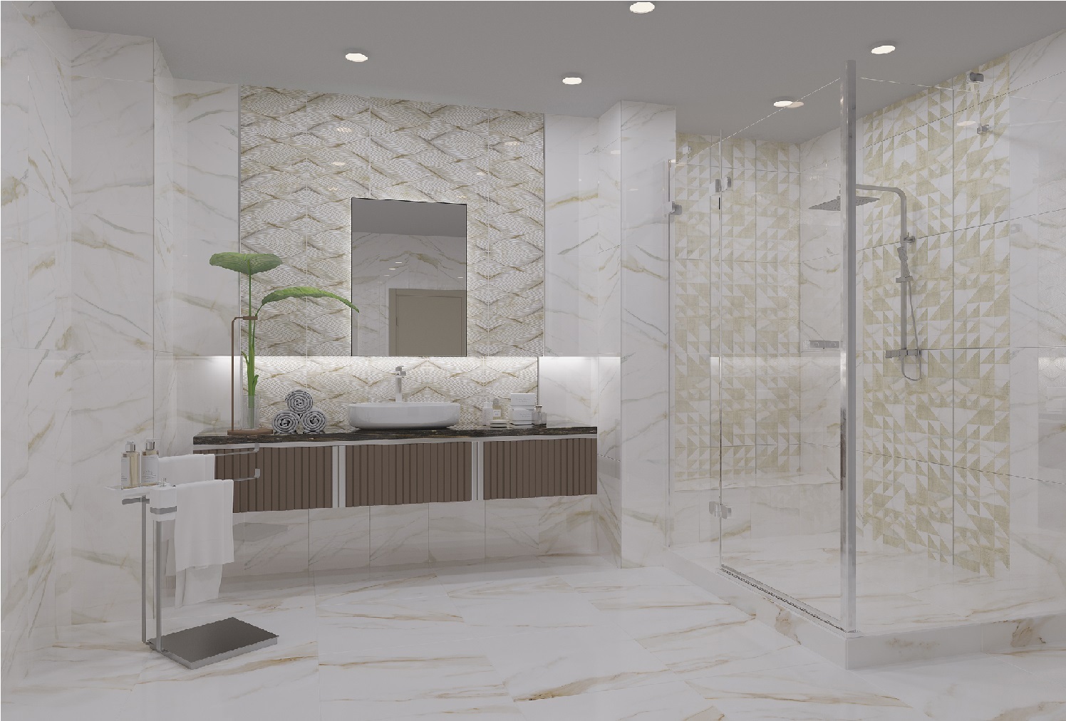 Изображение товара Керамическая настенная плитка Azori Apulia 509001201 бежевый 31.5x63 см