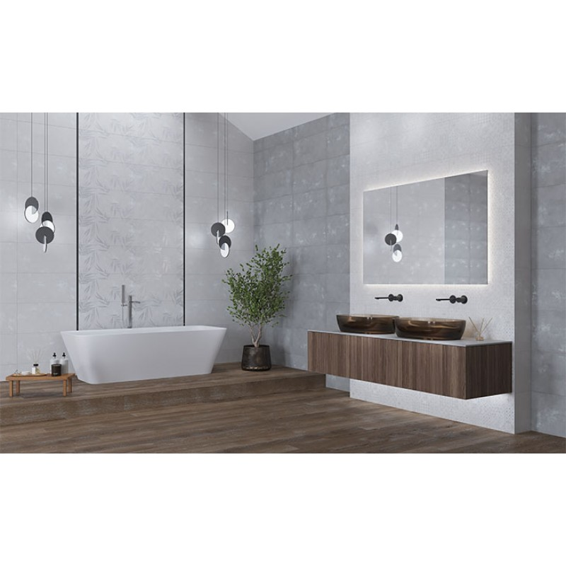 Изображение товара Настенная керамическая плитка Kerlife Luce 1201 31.5x63 см светло-серебристая