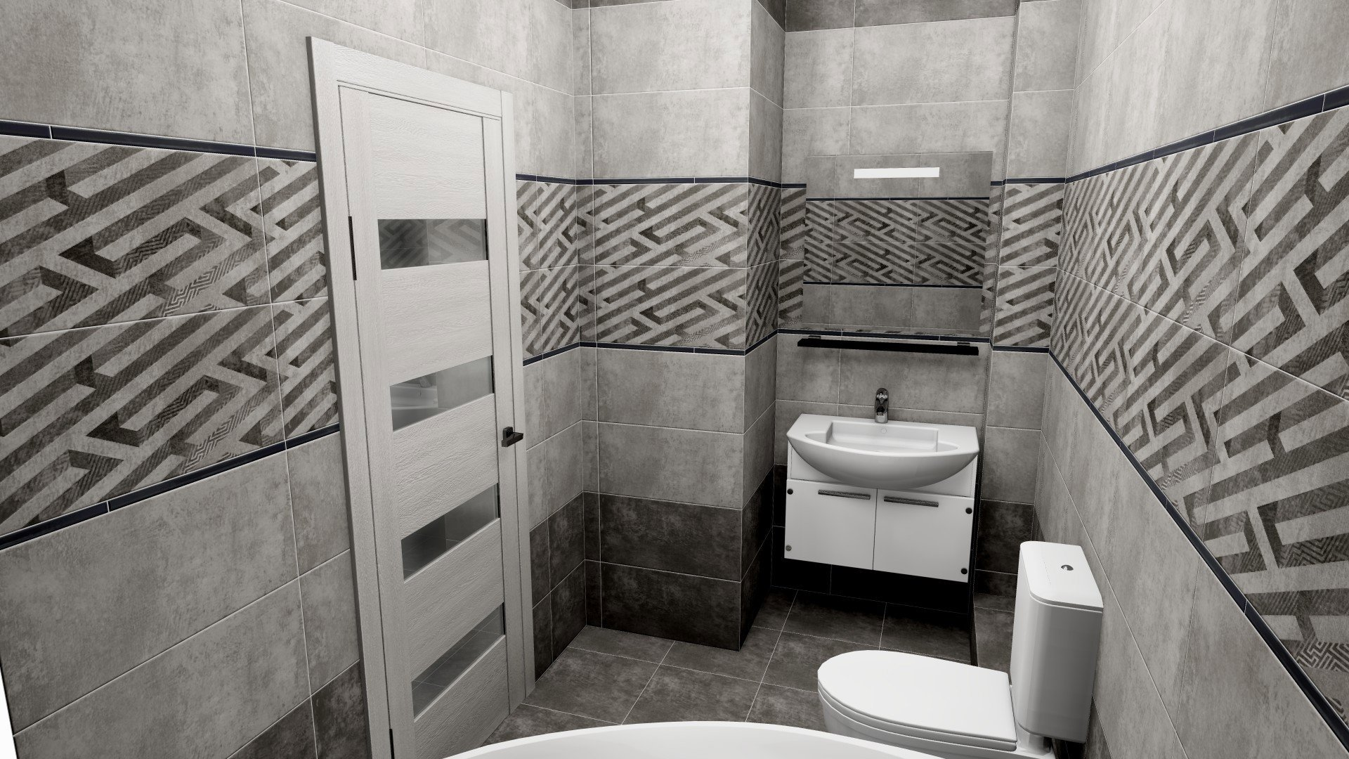 Изображение товара Настенная плитка Keramin Нью-йорк 00-001689 30x60см 1.98 м² цвет серый