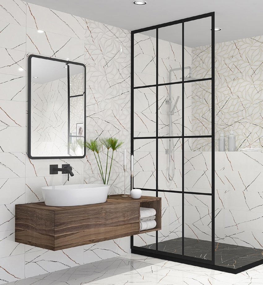 Изображение товара Настенная плитка Eletto Bianco covelano 508151101 24.2x70см 1.02 м² цвет белый