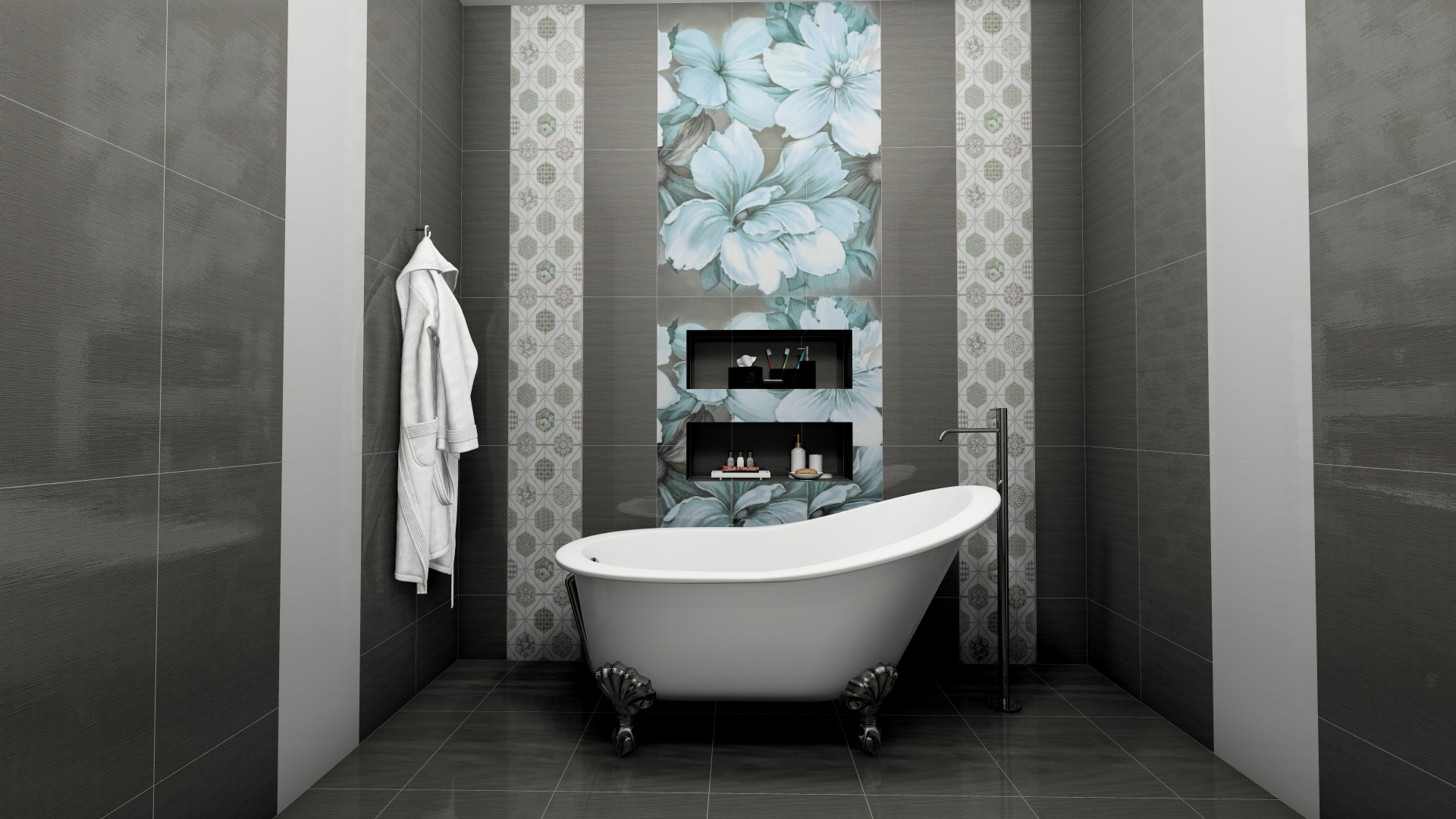 Изображение товара Плитка Azori Devore 507151101 31.5x63см 1.59 м² цвет серый