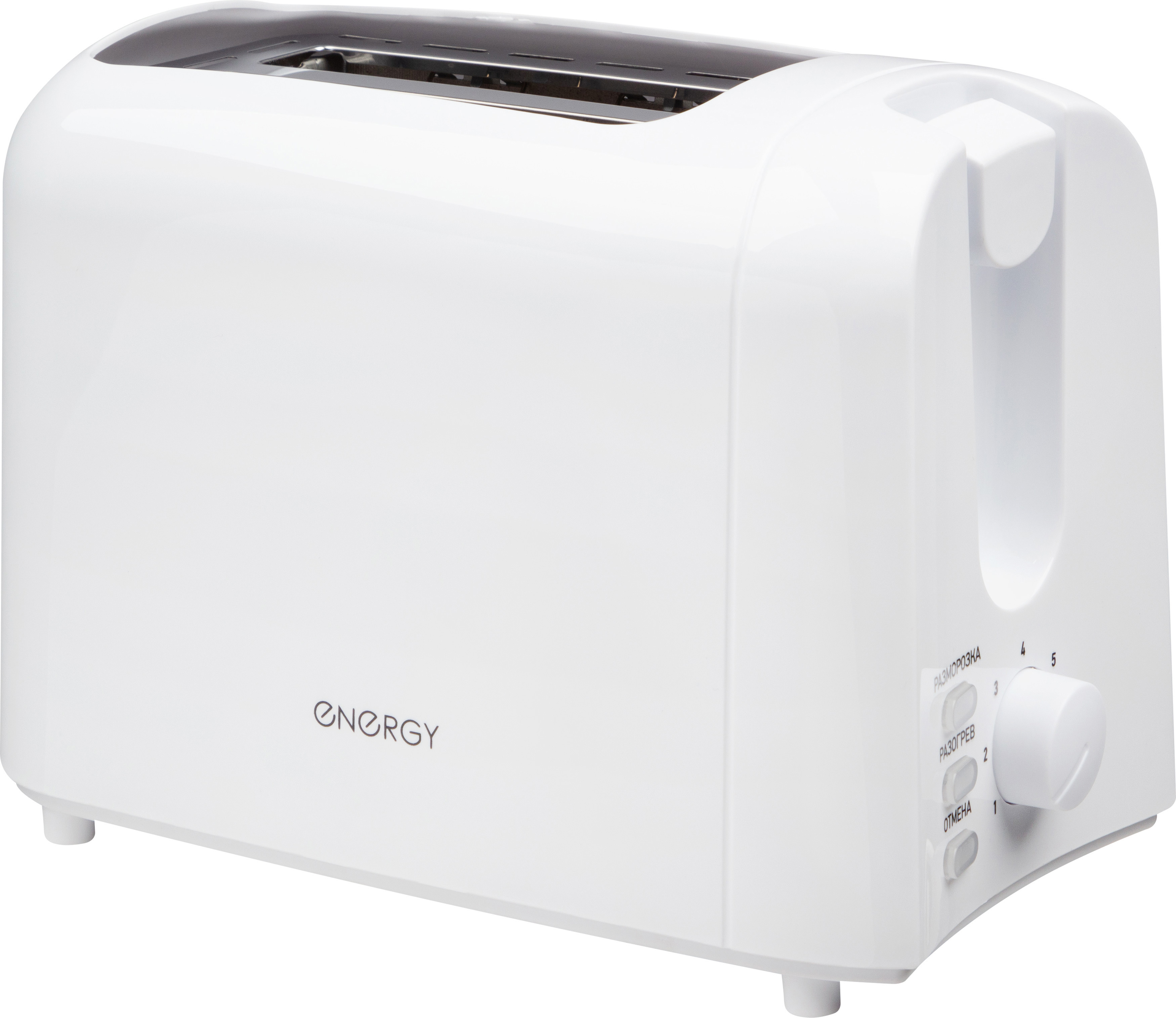 Изображение товара Электрический тостер Energy EN-261 2 слота белый мощность 700 Вт
