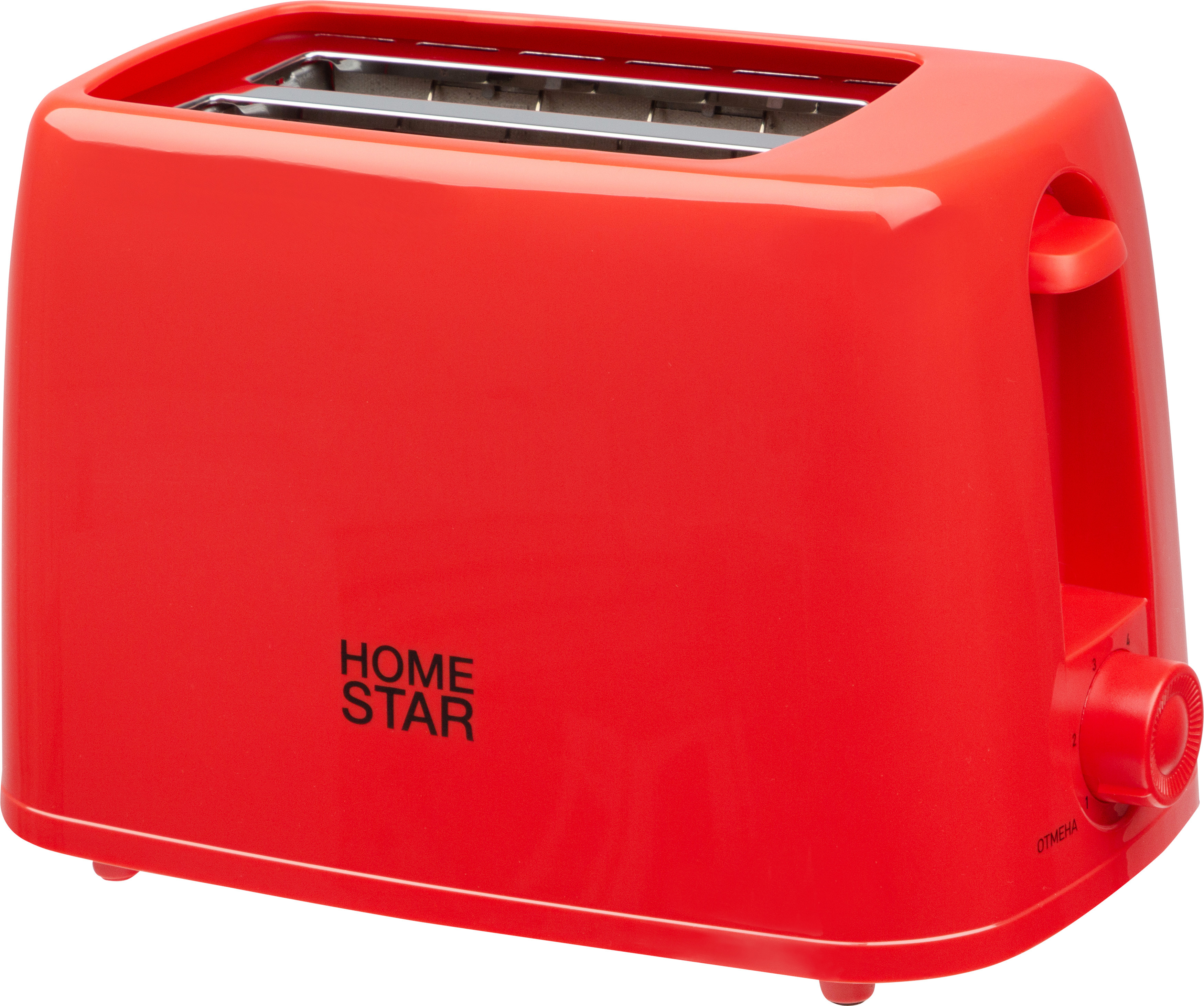 Изображение товара Тостер Homestar HS-1015 красный 2 слота мощность 650 Вт