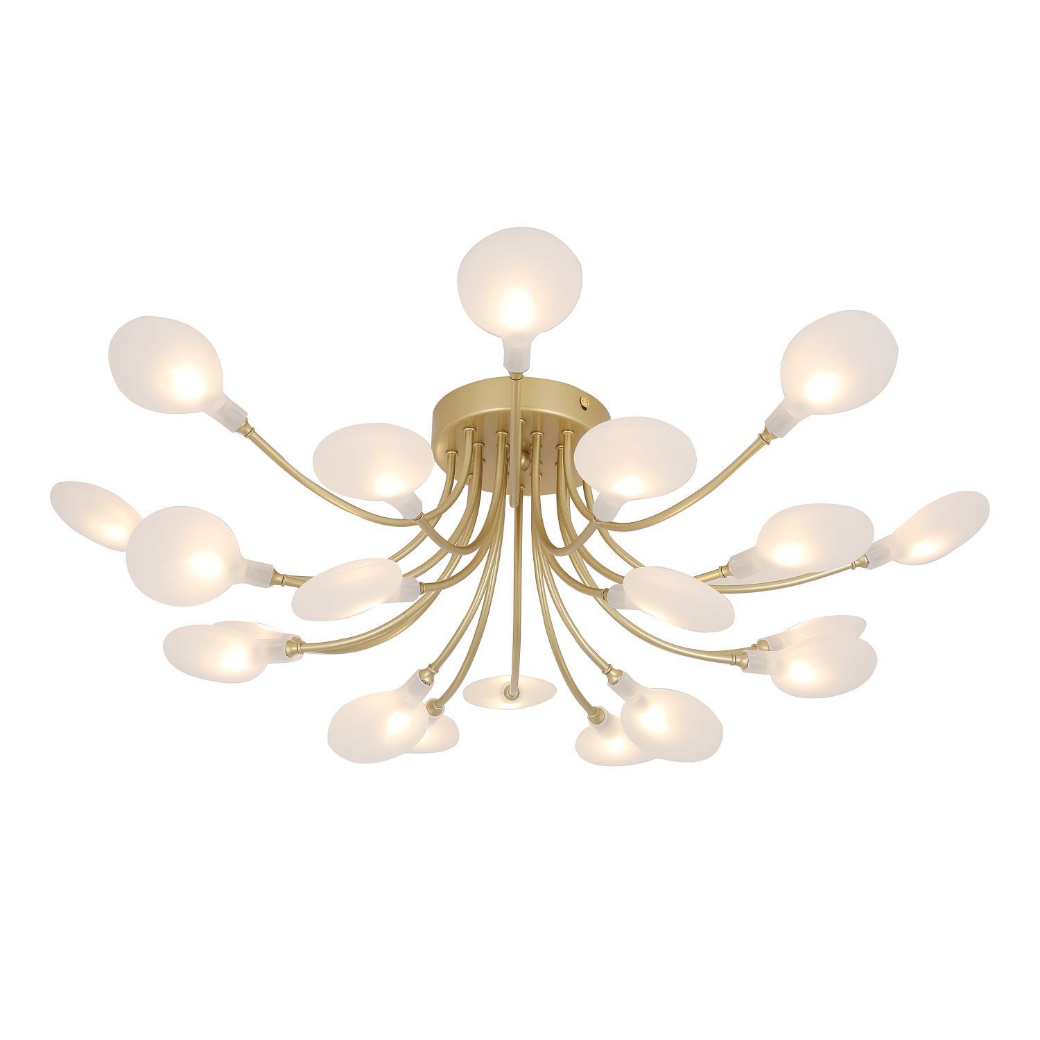 Изображение товара Люстра потолочная светодиодная Favourite 4197-20c 8 м² нейтральный белый свет цвет жёлтый/золотой