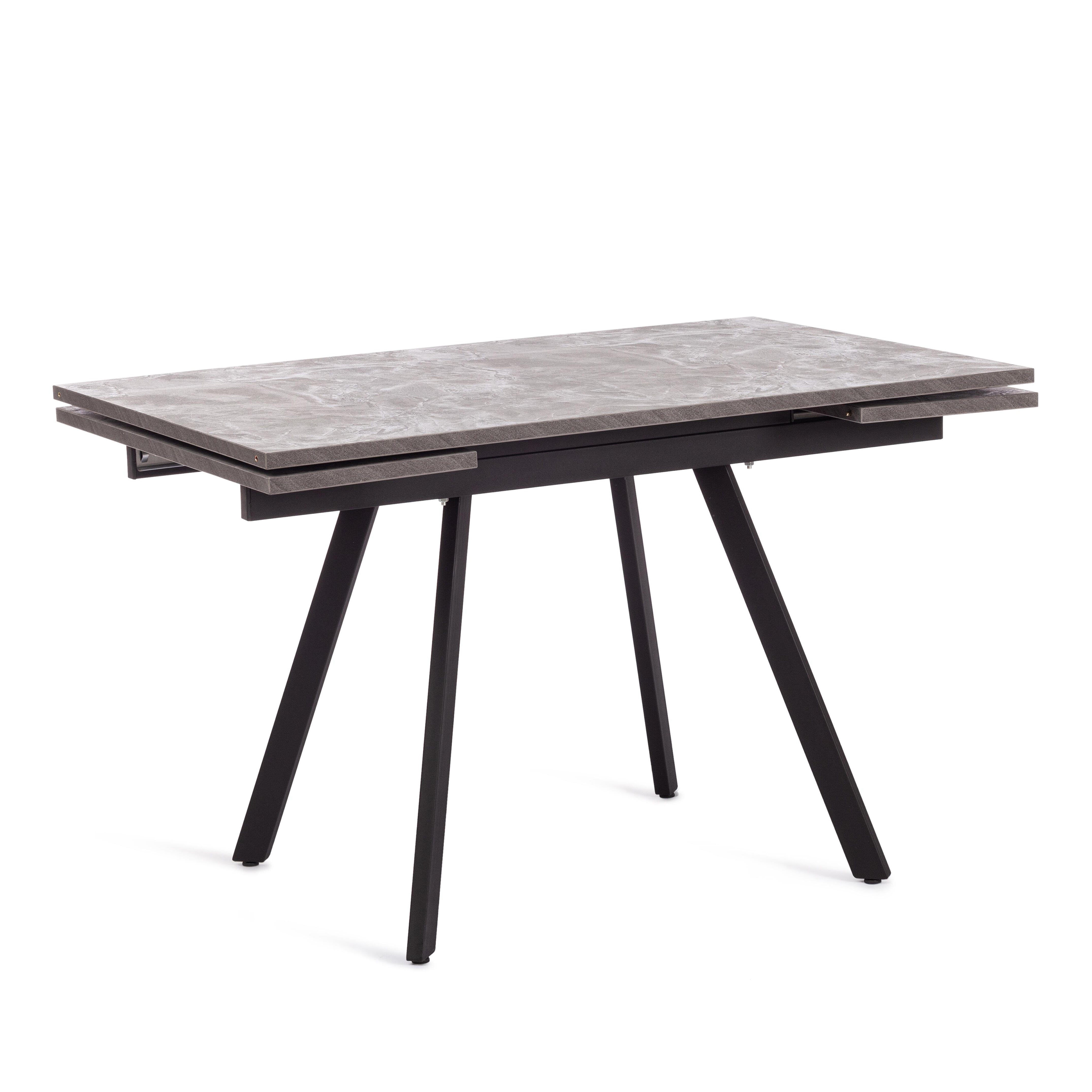 Изображение товара Кухонный стол прямоугольный Tetchair Vigo 120-180x75x80 Черный мрамор