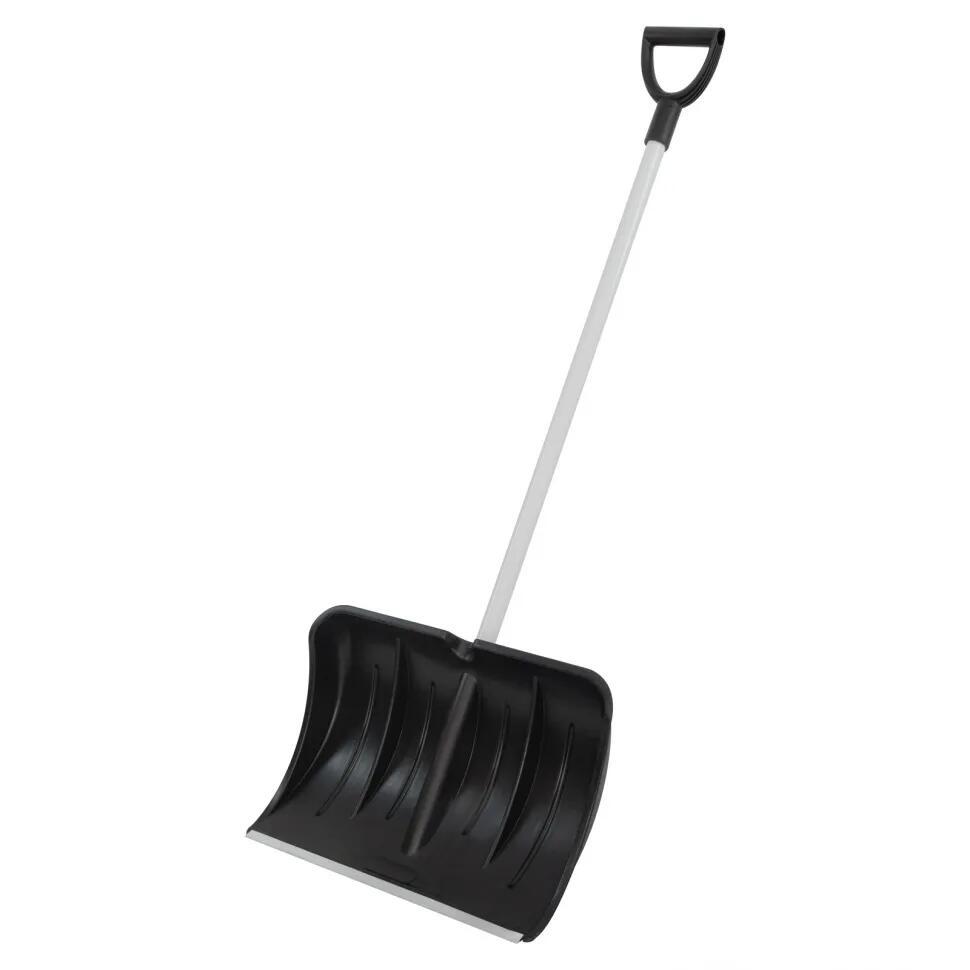Изображение товара Пластиковая лопата для уборки снега Сибртех 61494 530x375x1400 мм алюминиевый черенок