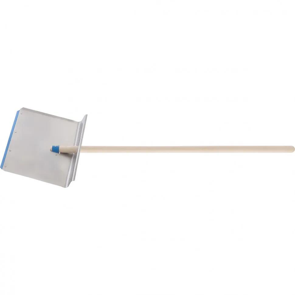 Изображение товара Лопата для уборки снега Сибртех 61490 алюминий деревянный черенок 600x400x1420 мм